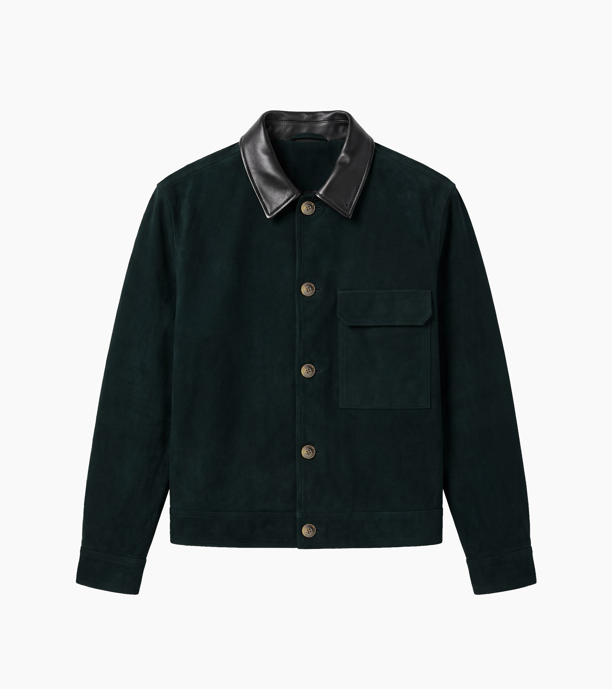 Le Tanneur x HAST smooth leather and cotton canvas jacket