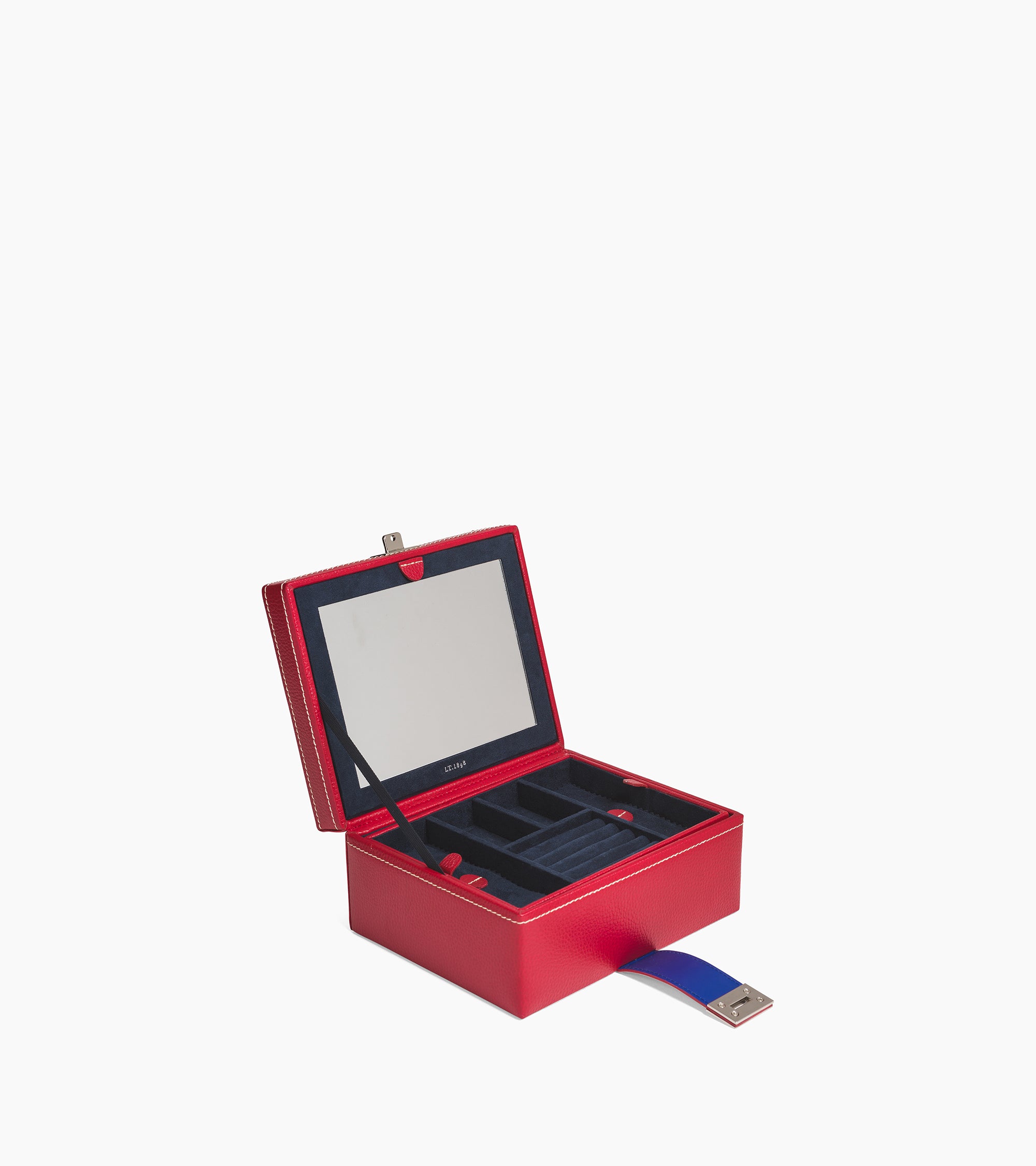 Joyero de tamaño medio en cuero