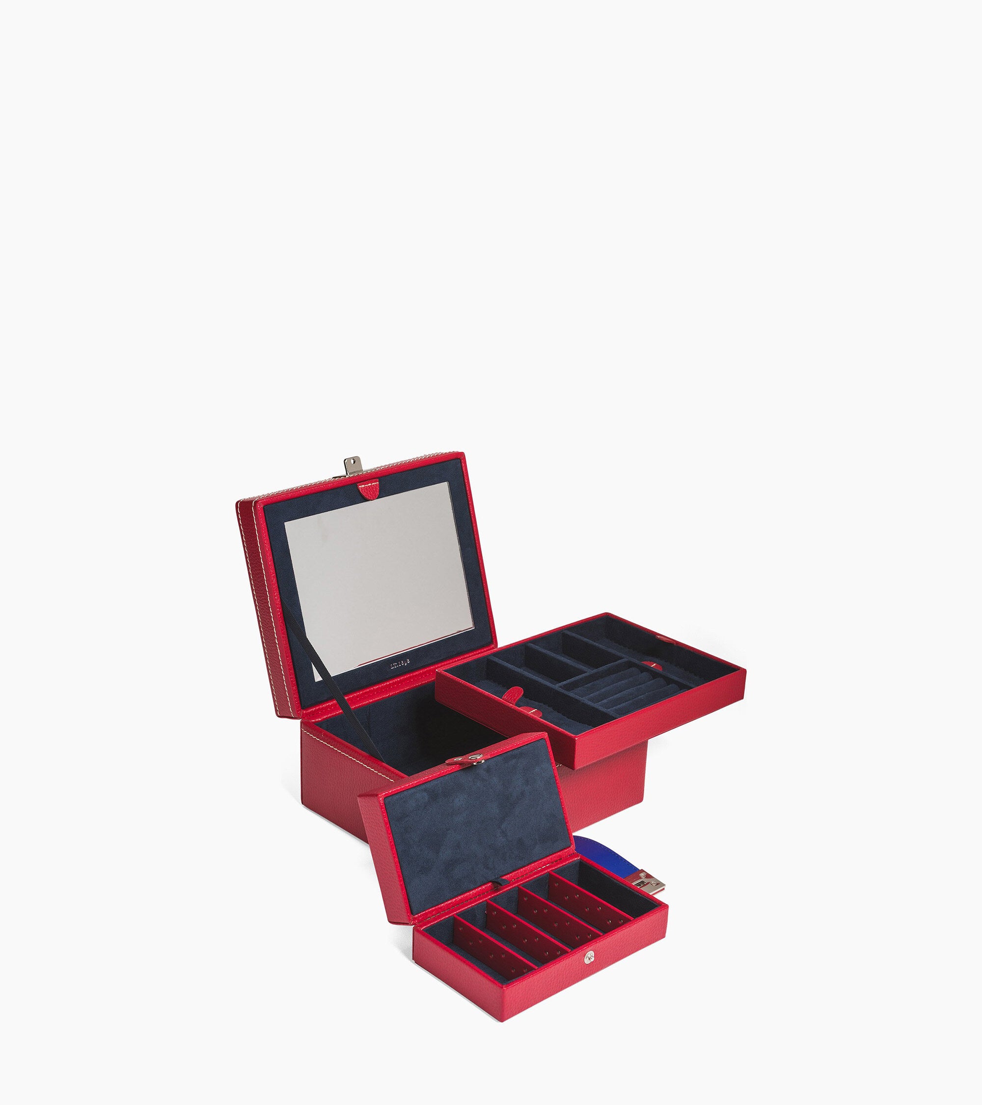 Joyero de tamaño medio en cuero