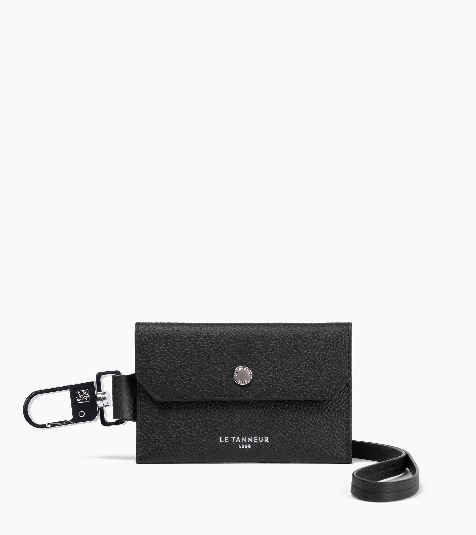 Portaetiquetas de cuero granulado