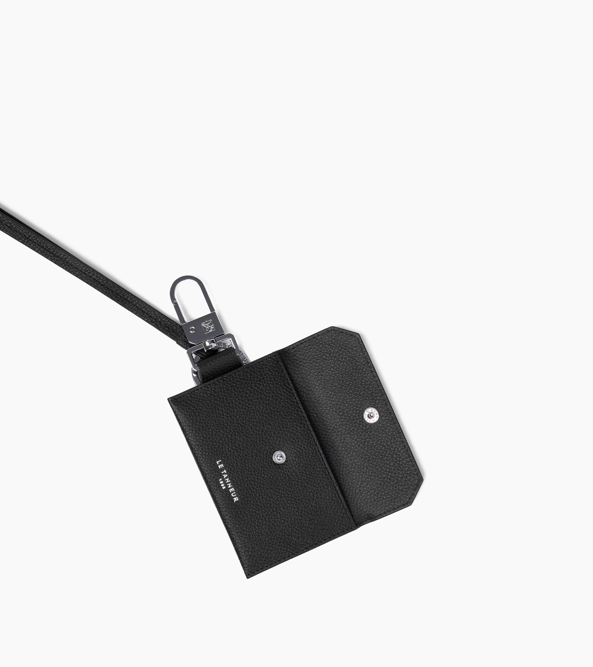 Portaetiquetas de cuero granulado