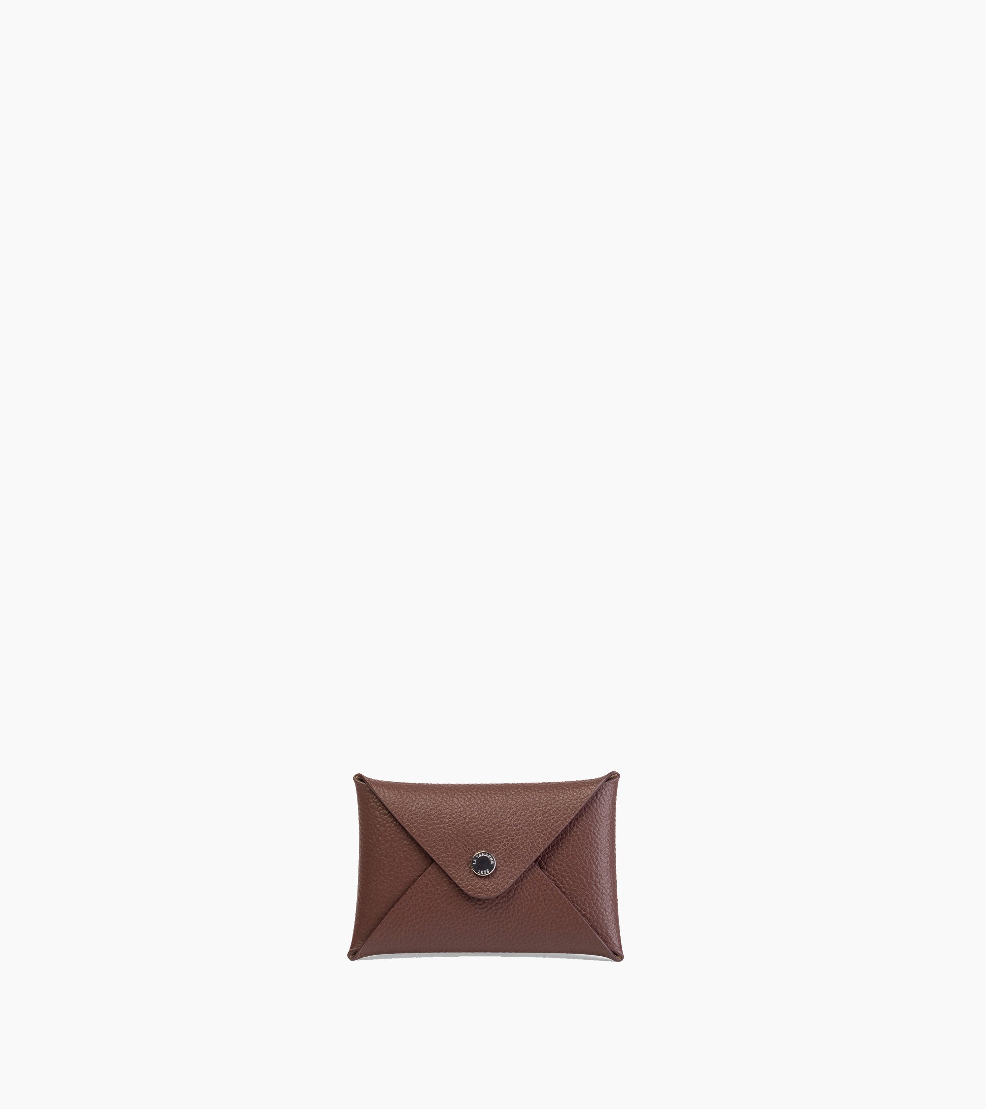 Envelope pouch in grained leather