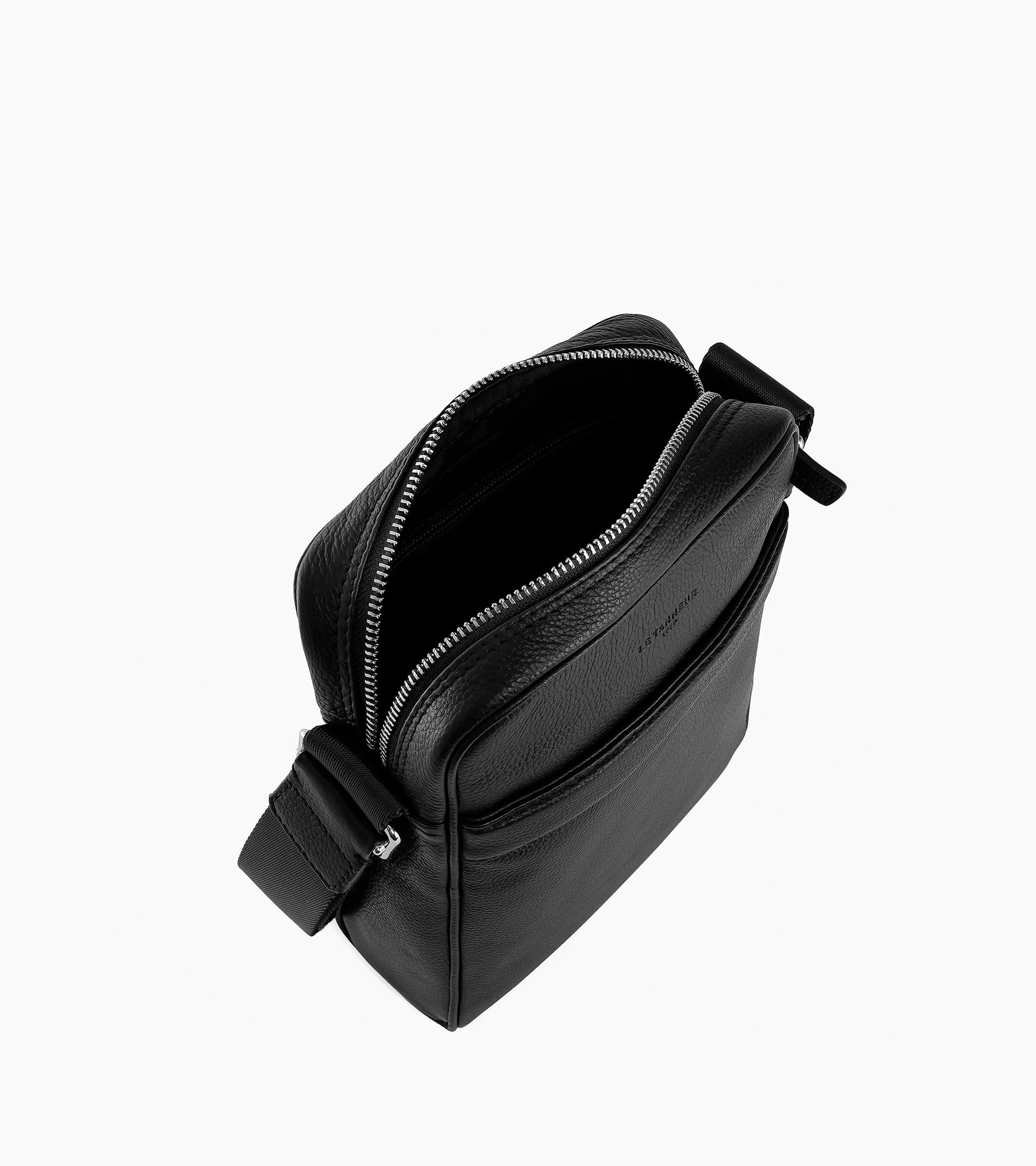 Mittelgroße Umhängetasche Charles aus genarbtem Leder