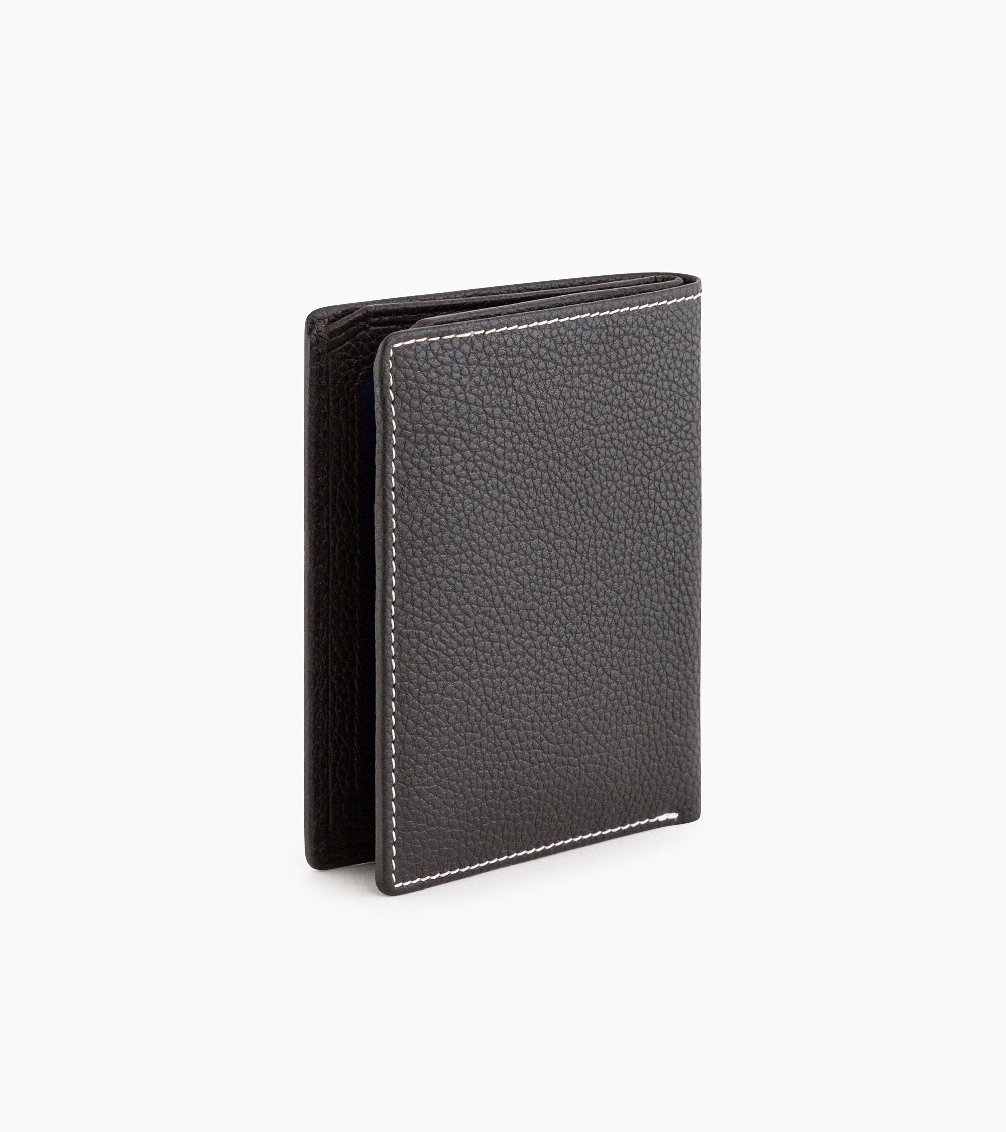 Charles pebbled leather card holder