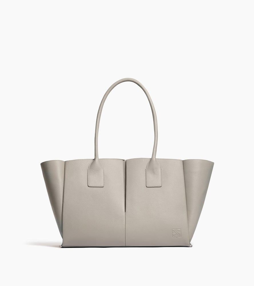 Le Tanneur ELENA ラージグレインレザートートバッグ Grand sac cabas Elena en cuir grainé Marron Acajou