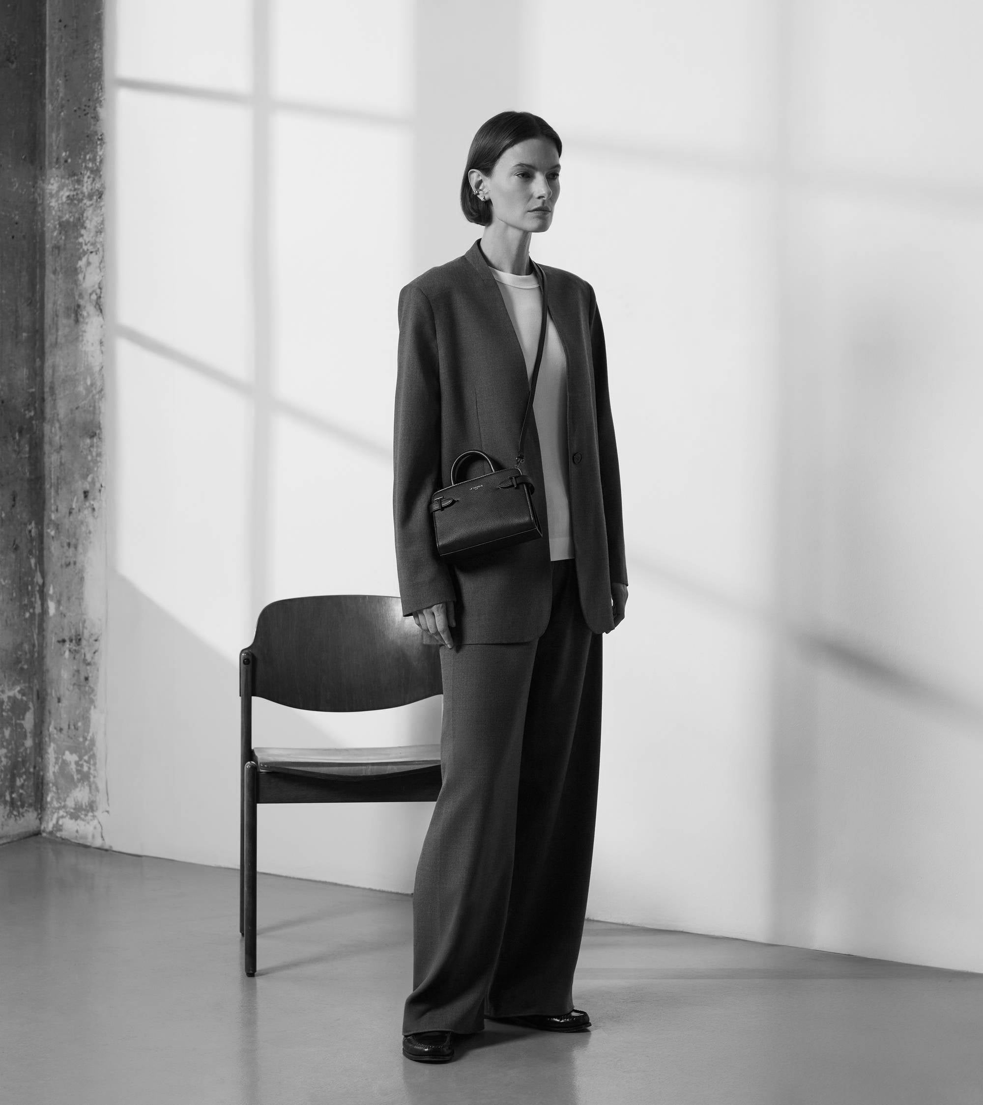 Mini-Handtasche Emilie aus genarbtem Leder