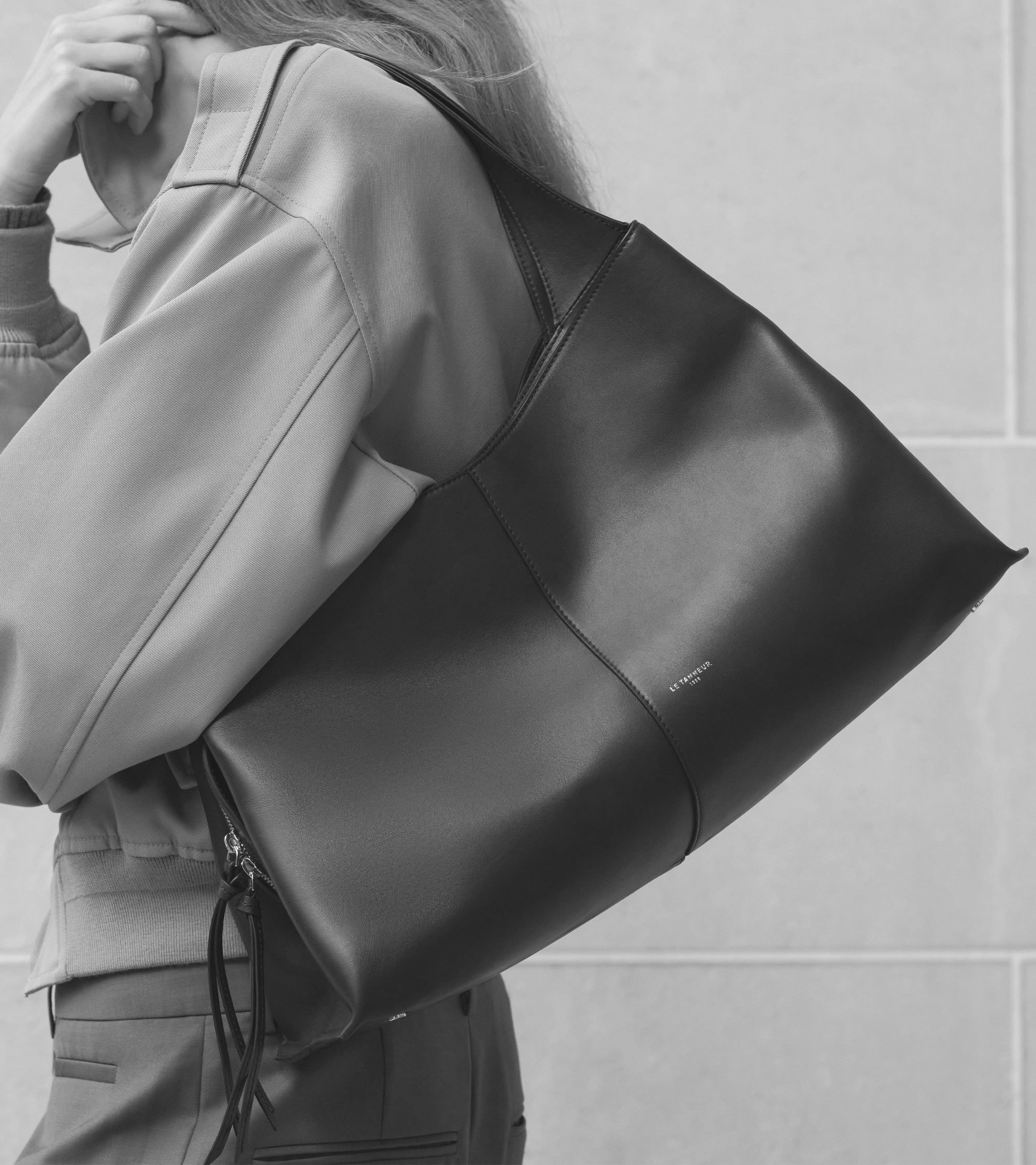 Félicie large tote bag in smooth leather