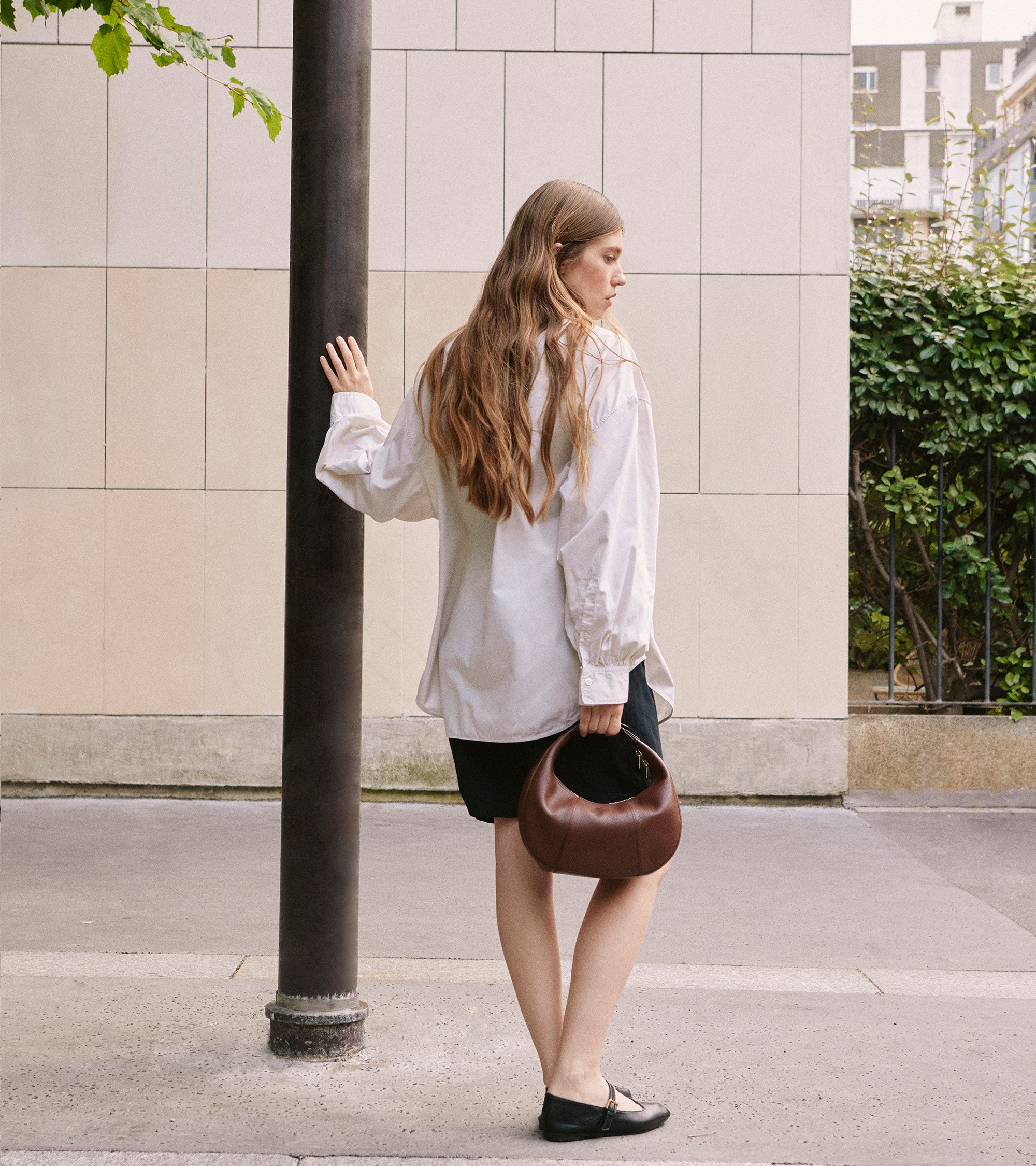 Bolso hobo pequeño Juliette de cuero granulado