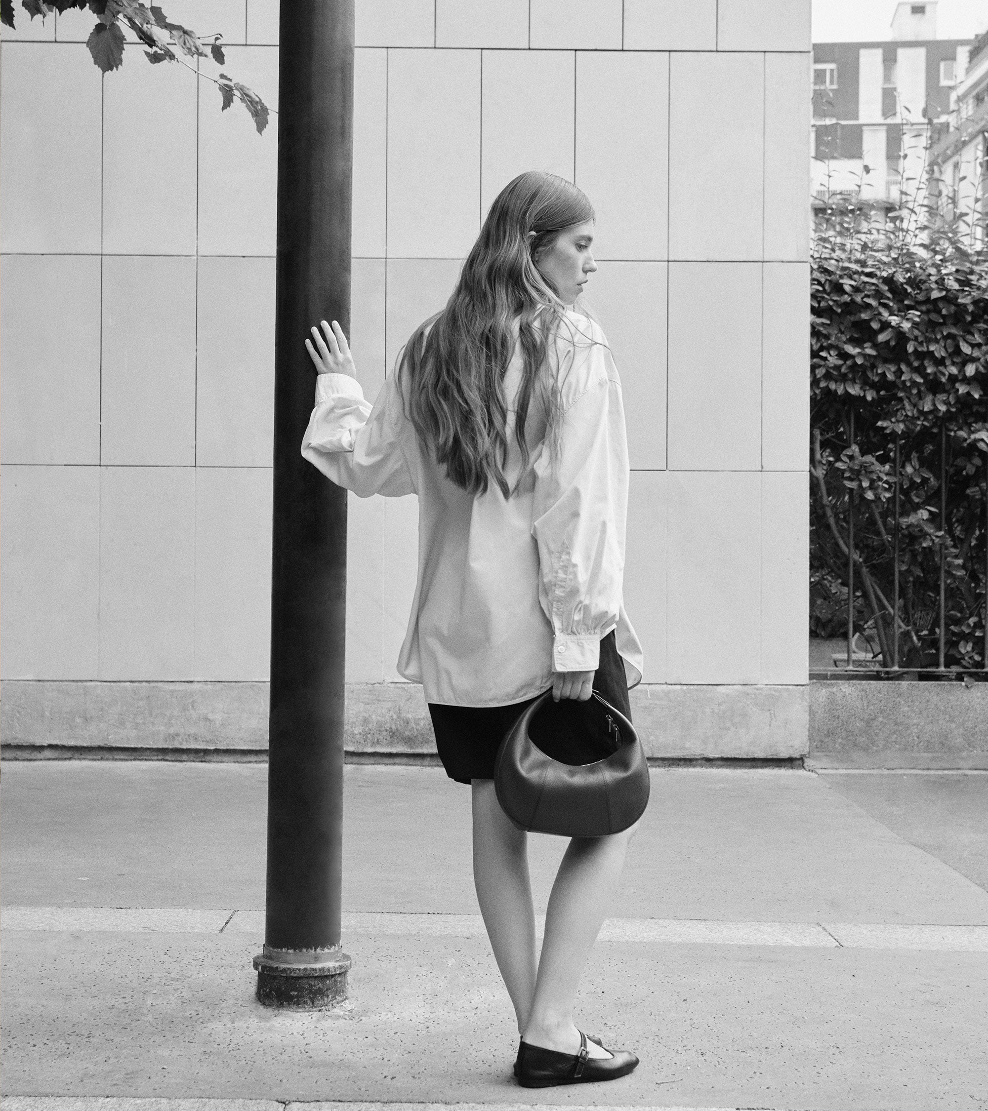 Kleine Hobo-Tasche Juliette aus genarbtem Leder