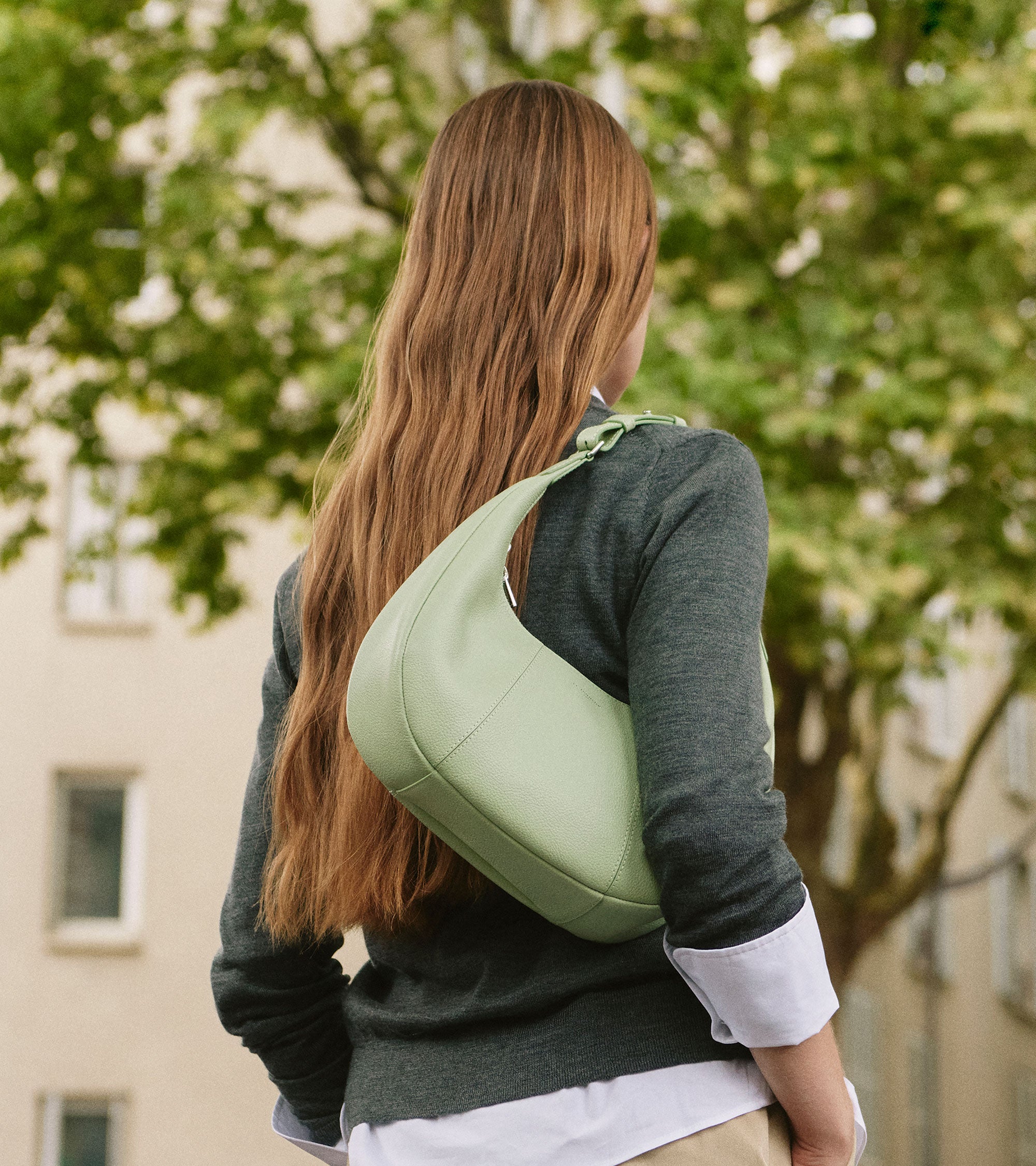 Bolso hobo pequeño Juliette de cuero granulado