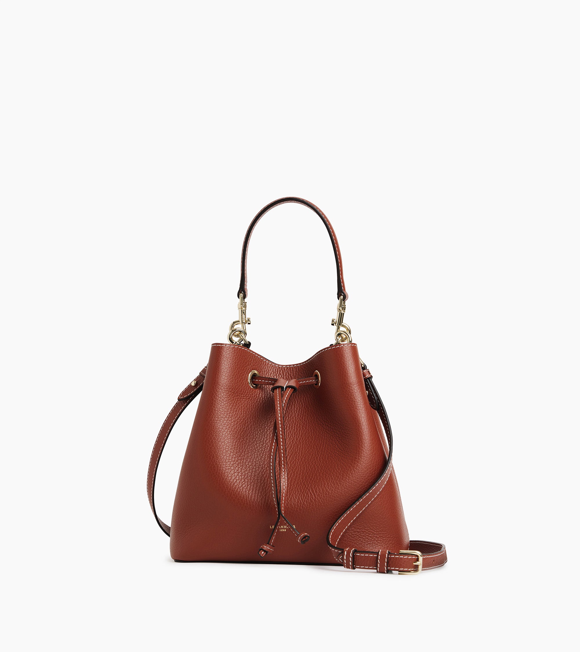 Sac seau Louise en cuir grainé