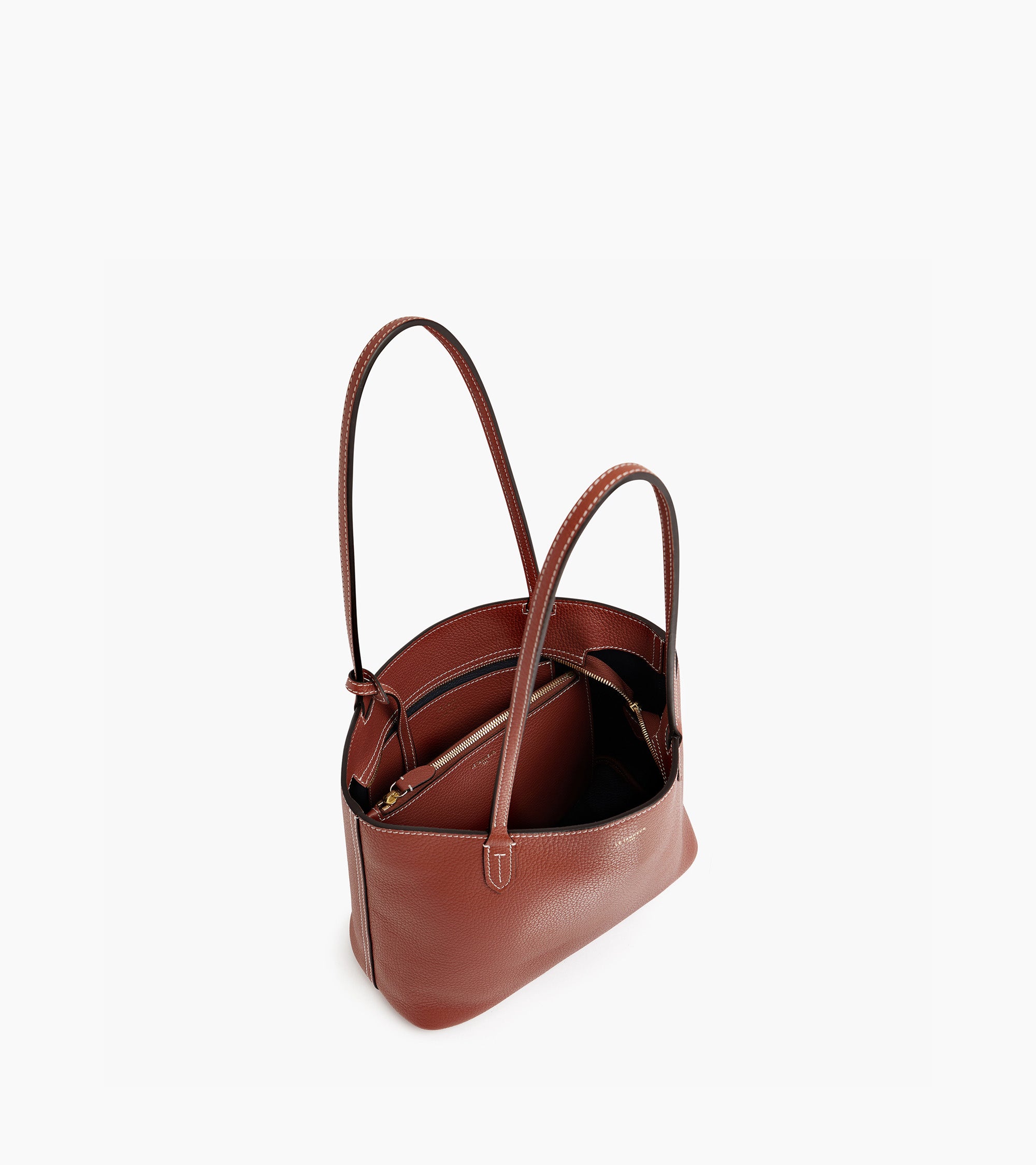 Petit sac cabas Louise en cuir grainé