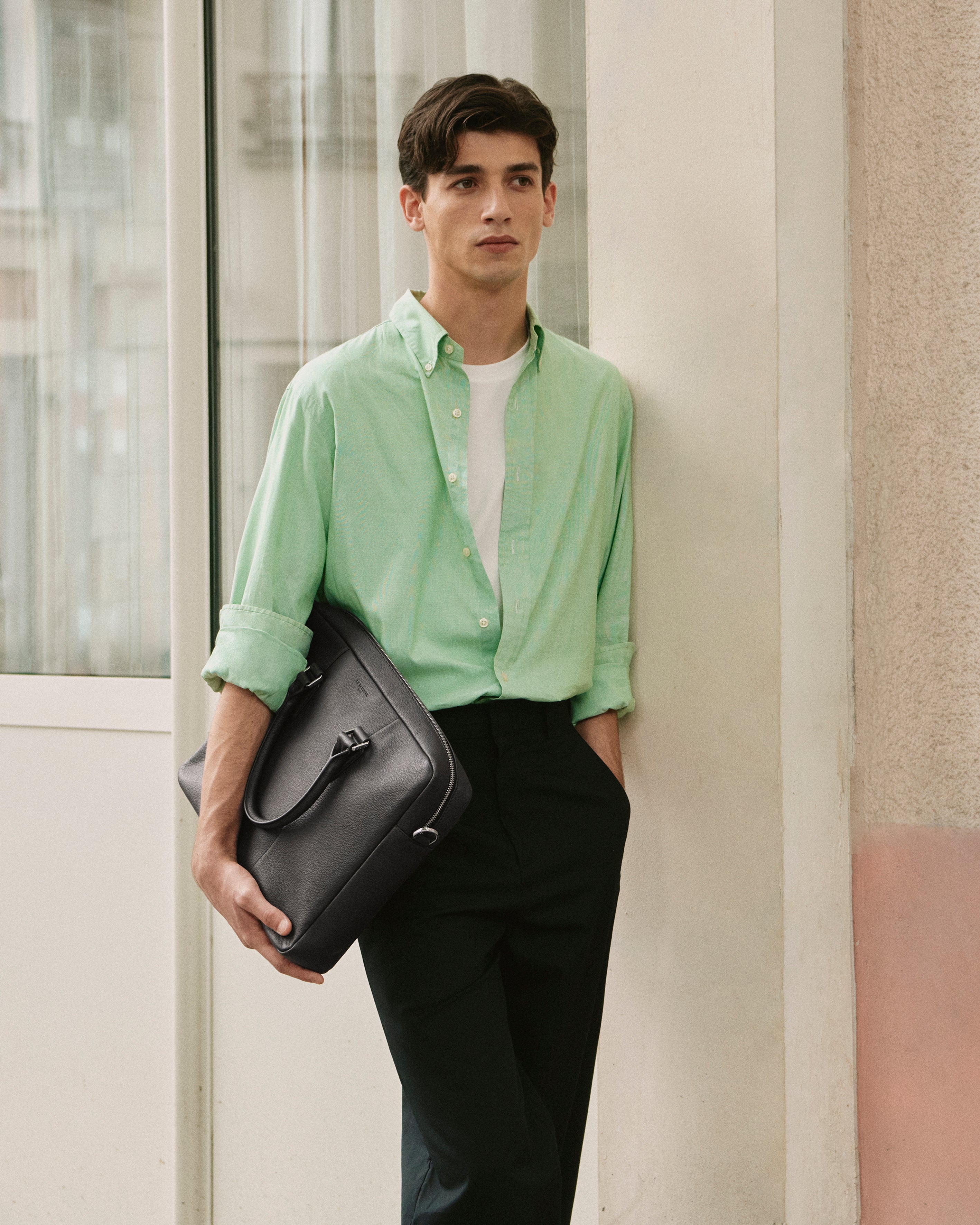 Marceau slim 15" document case in grained leather