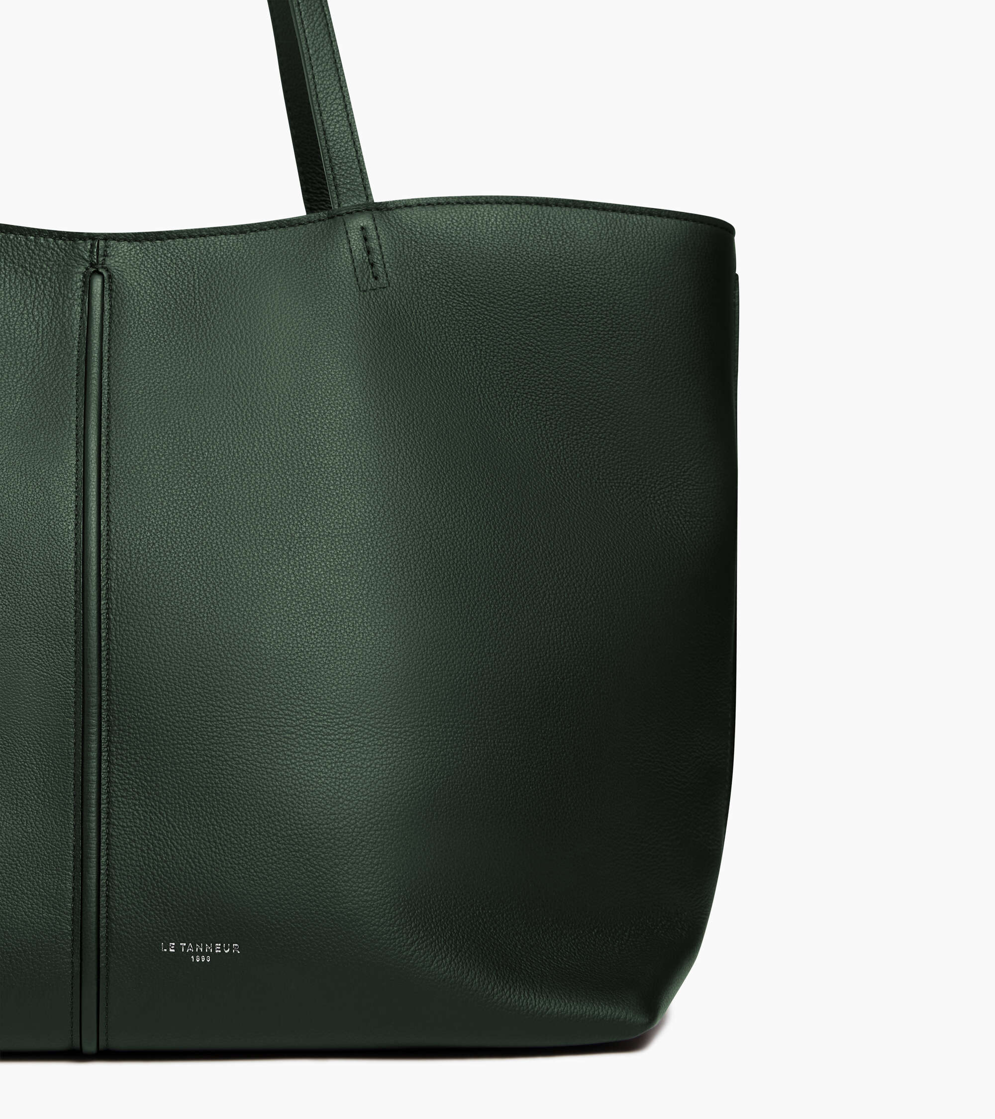 Hortense large tote bag in double-face grained leather