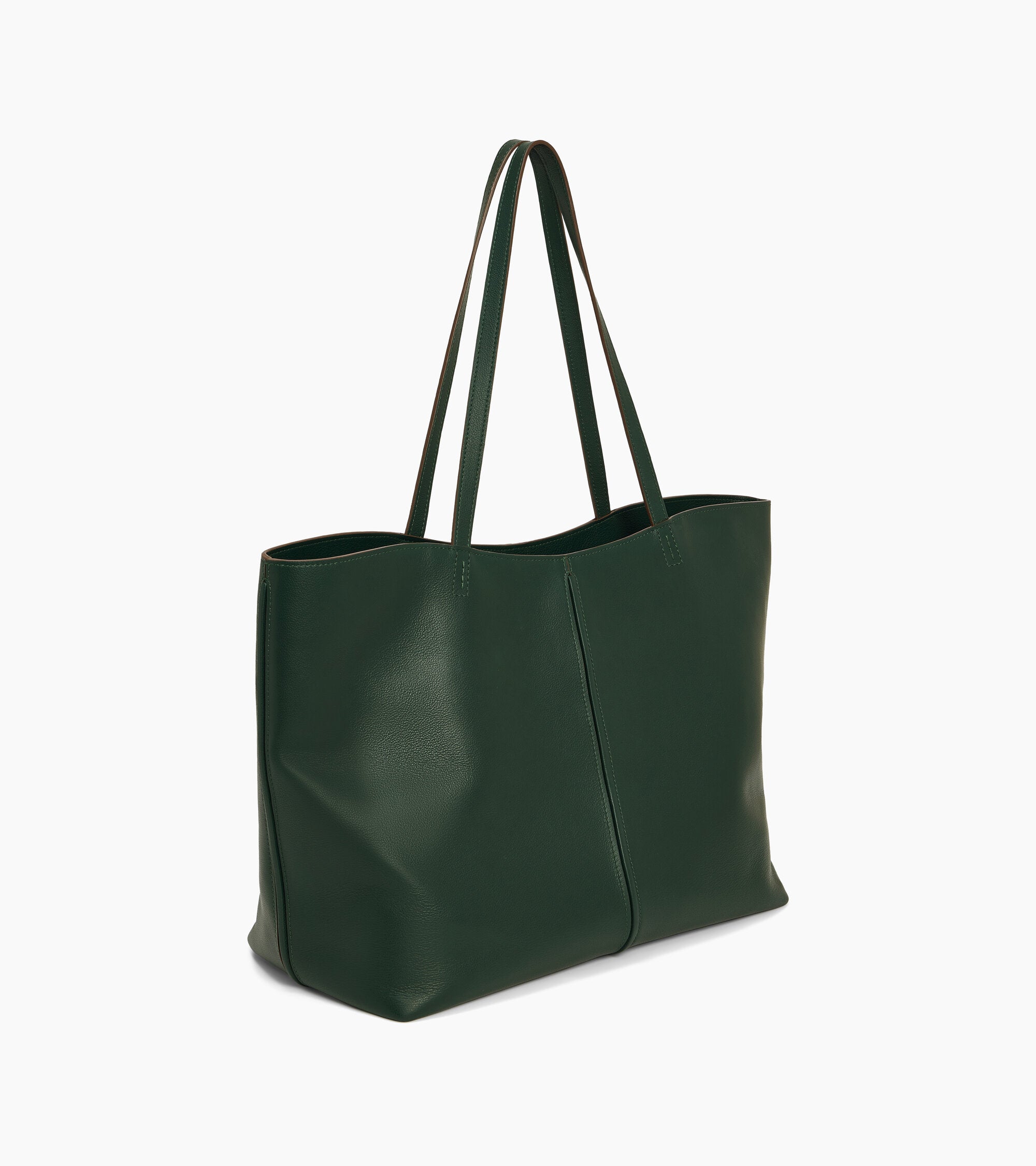 Hortense large tote bag in double-face grained leather