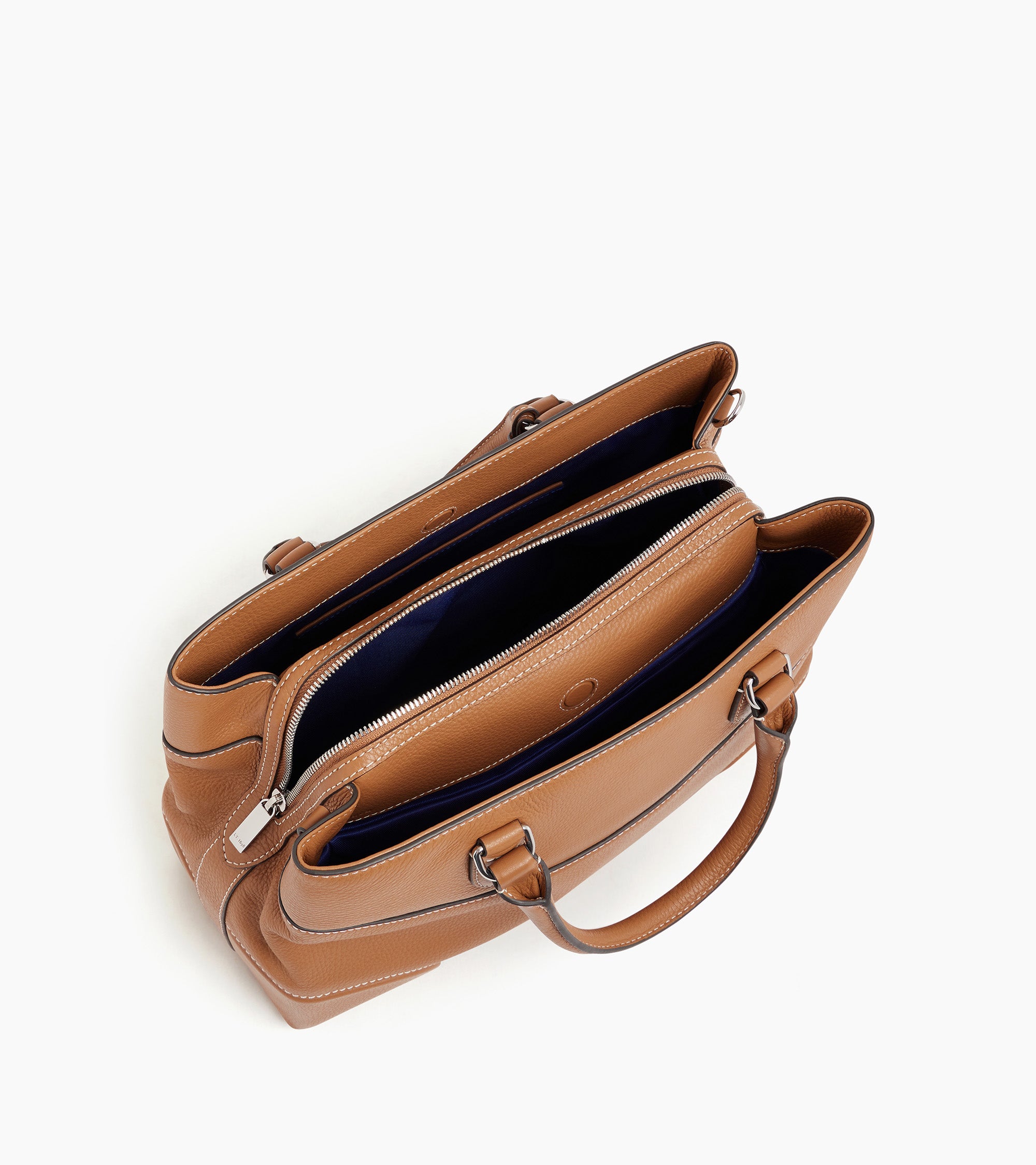 Romy large handbag in pebbled leather