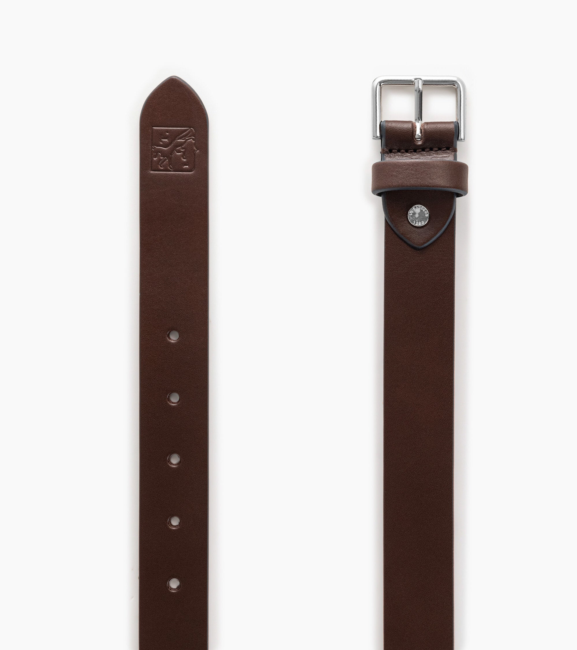 Cinturón de hombre con hebilla cuadrada de piel lisa