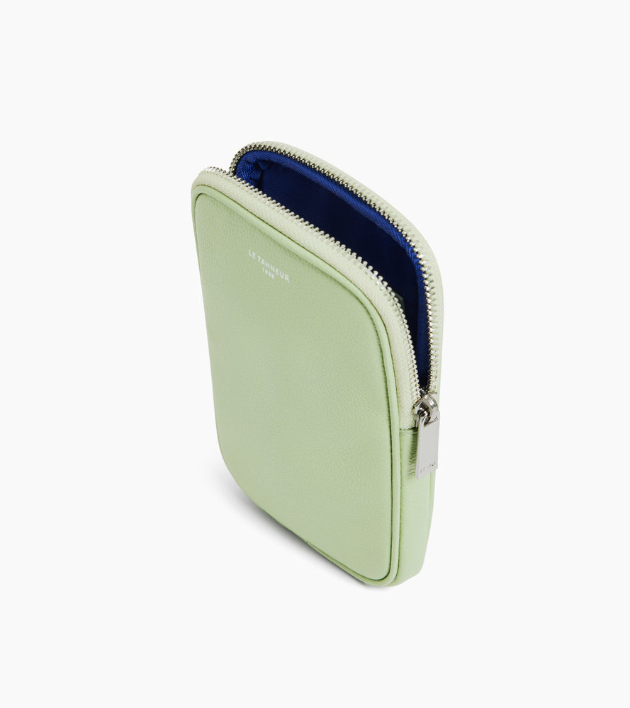 Emile phone case in grained leather