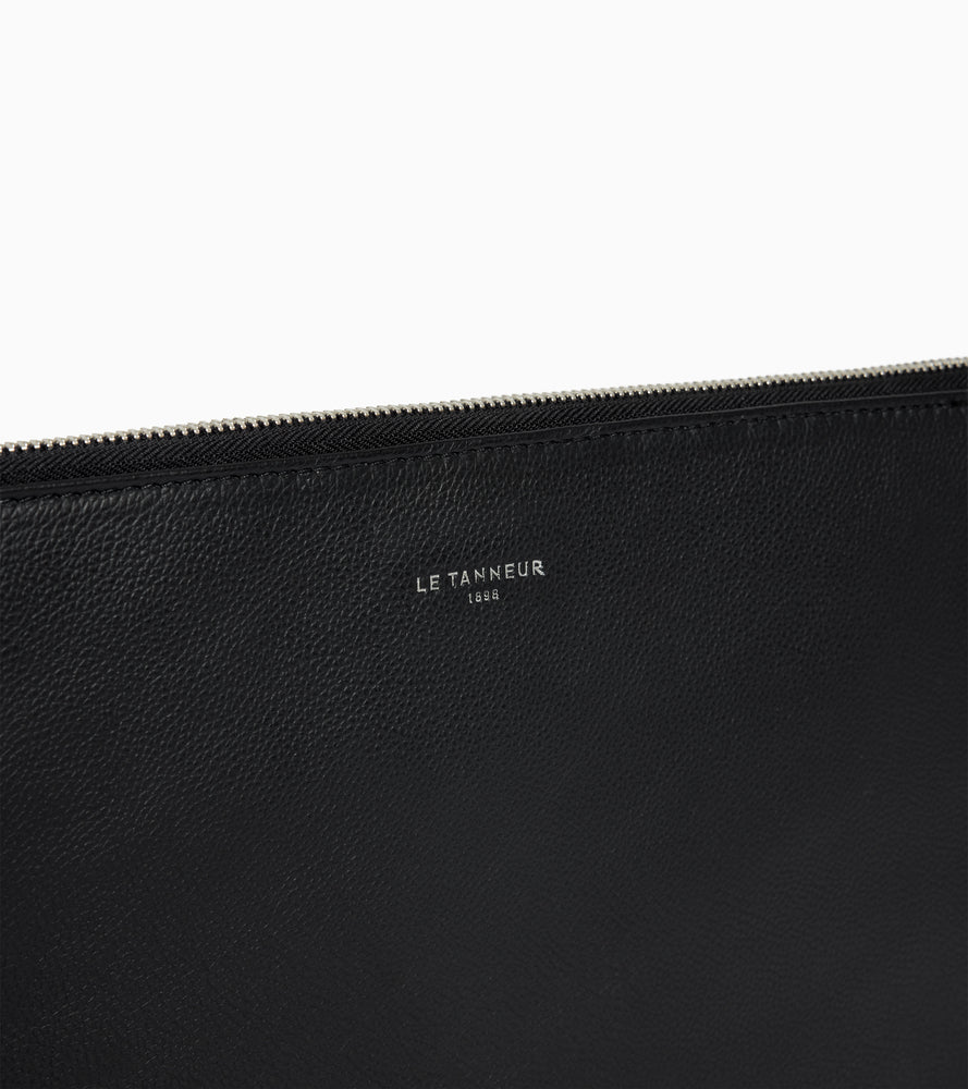 14" laptop sleeve in grained leather