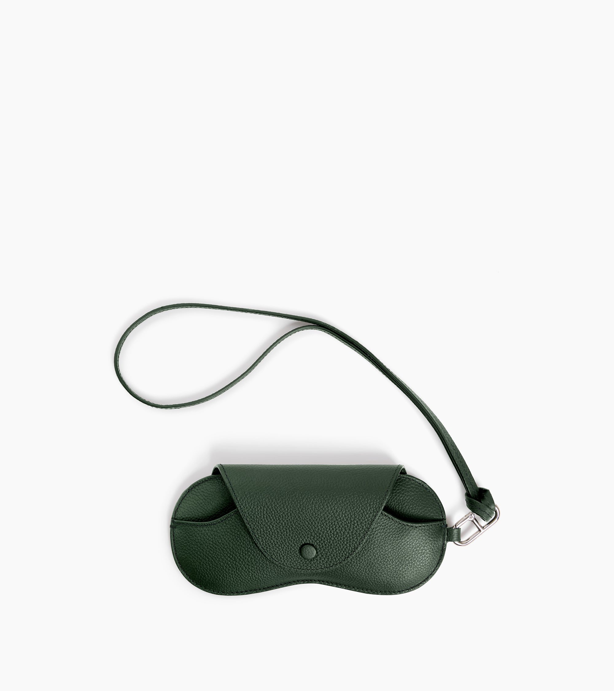 Brillenetui aus genarbtem Leder mit Charm