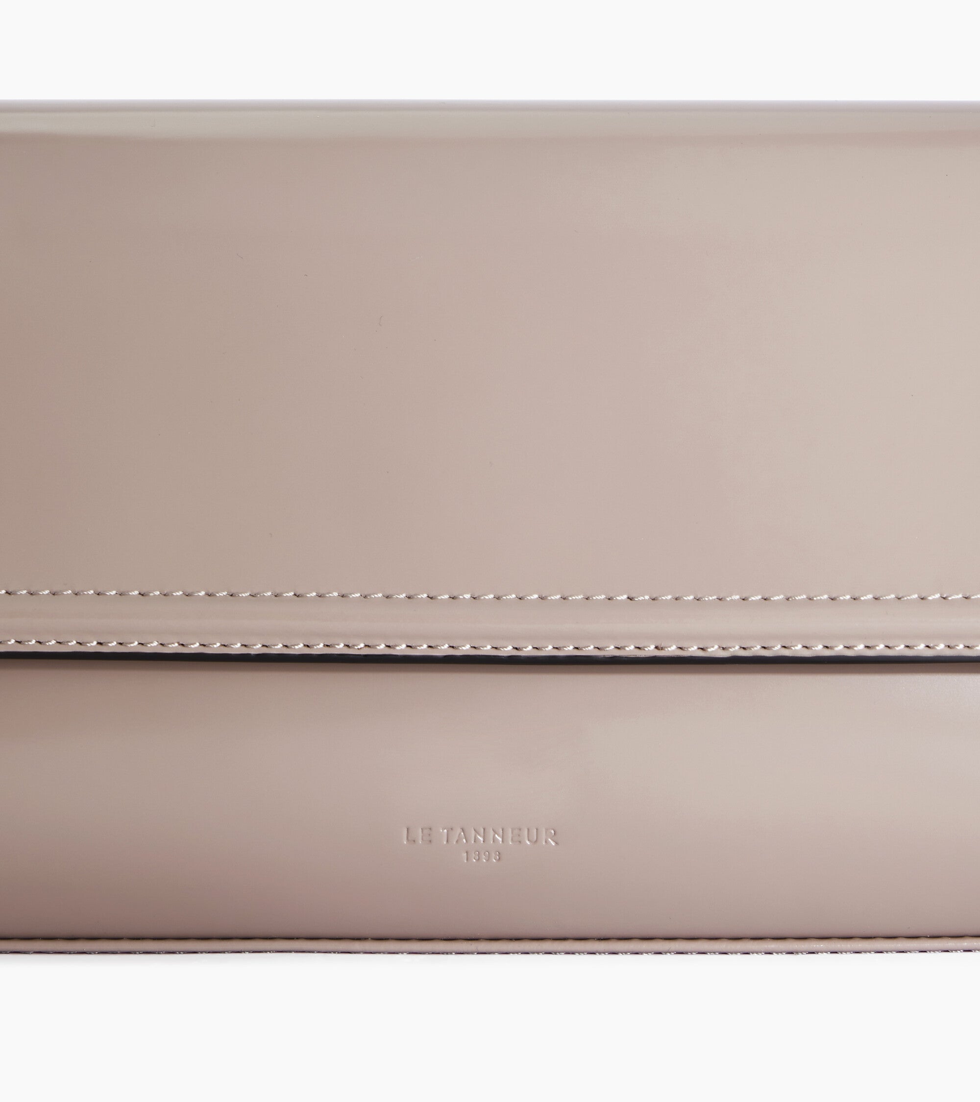Bolso de hombro mediano Solaise de piel lisa efecto box