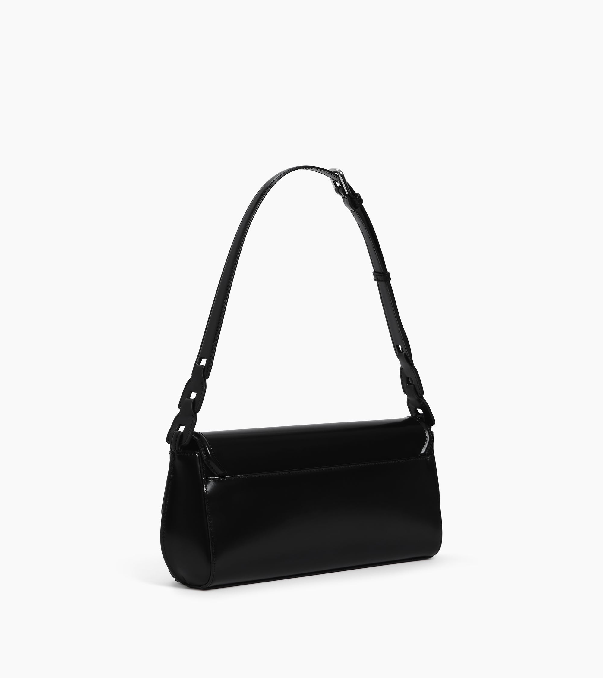 Bolso de hombro mediano Solaise de piel lisa efecto box