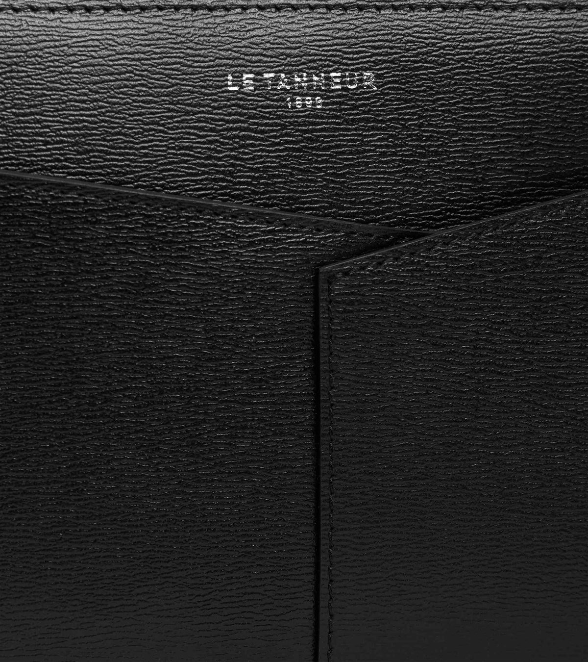 Anatole pouch with strap in bonded and smooth leather