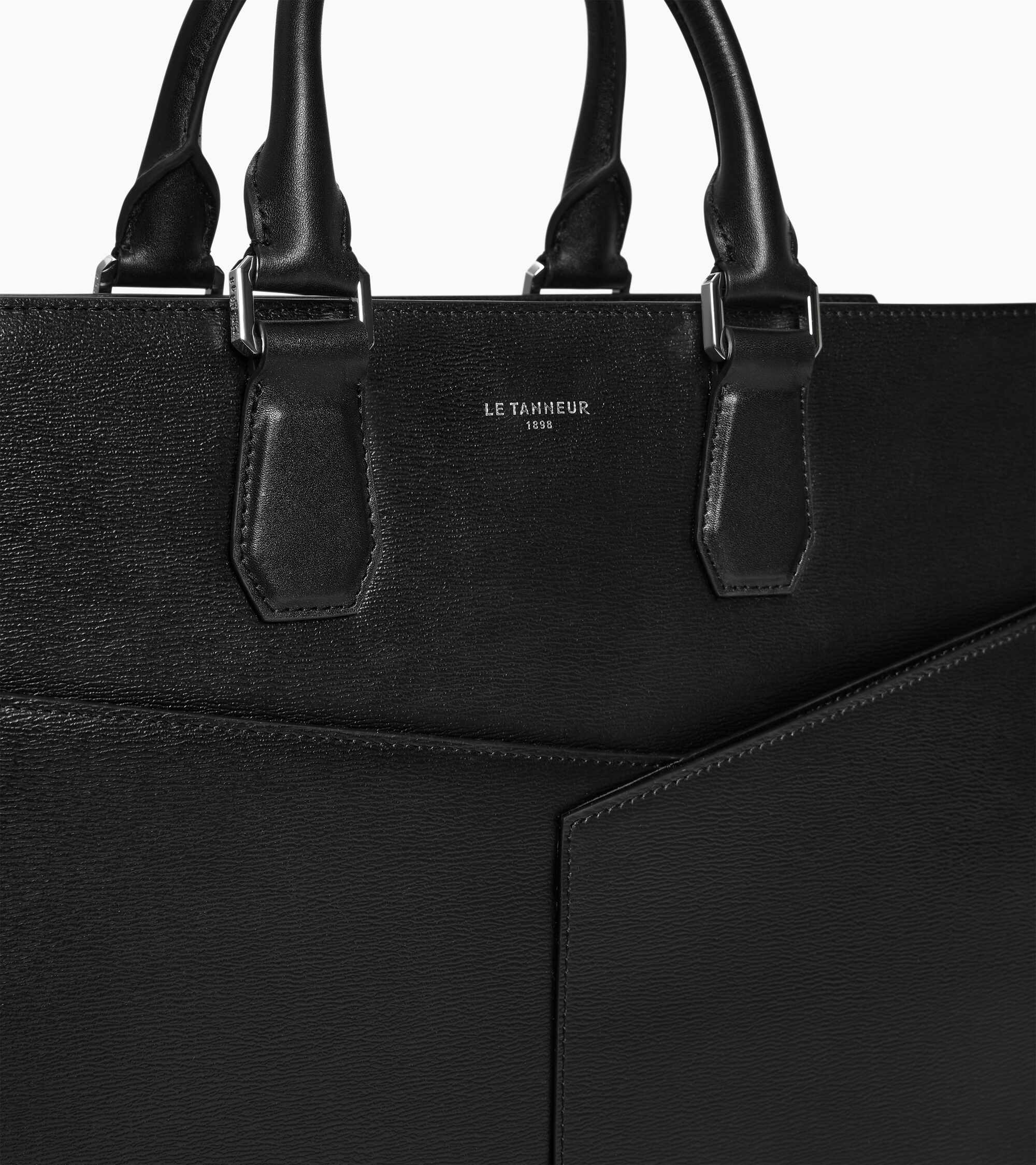 Anatole 15" document case in bonded and smooth leather