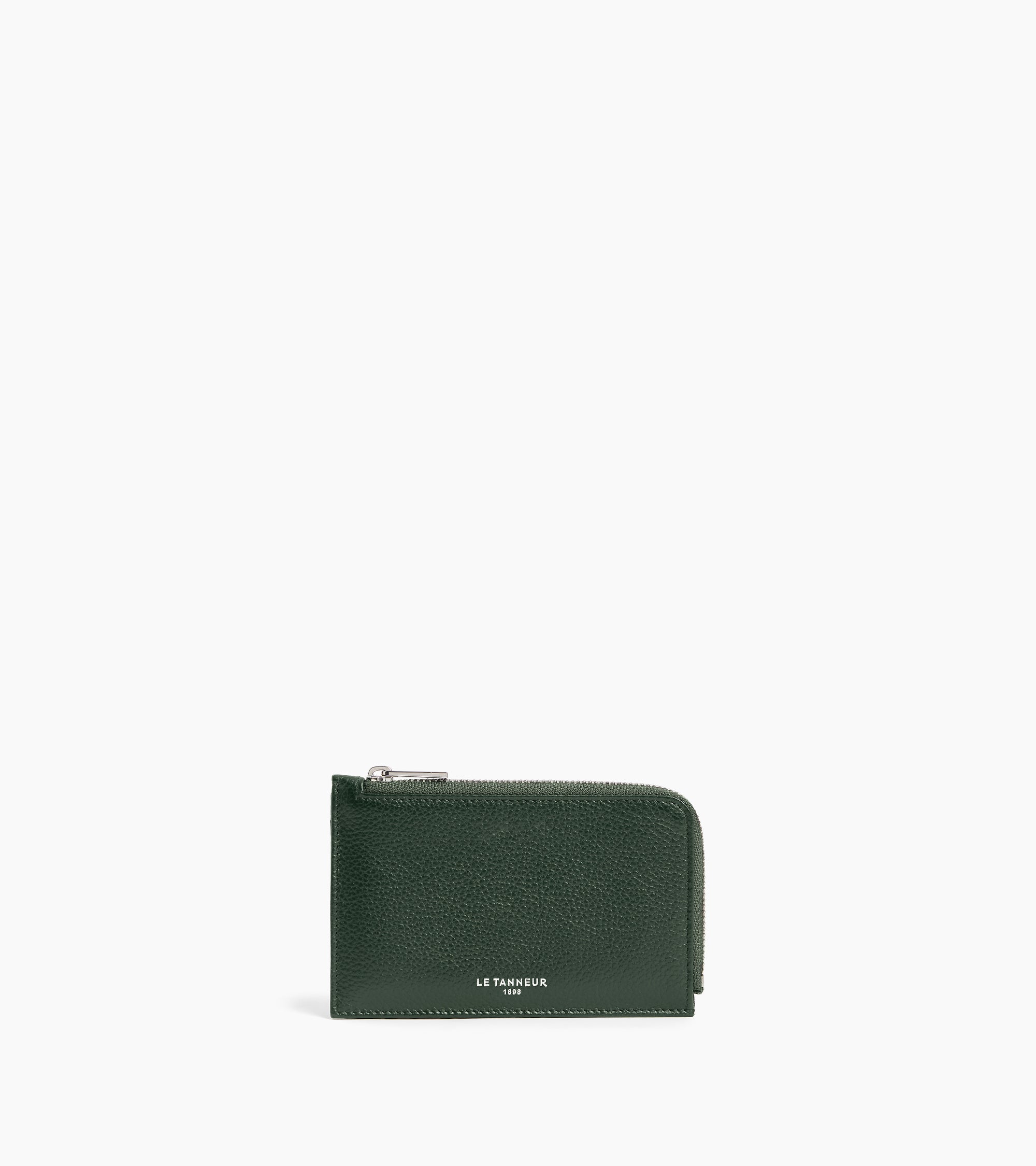 Albertine zipped grained leather card holder
