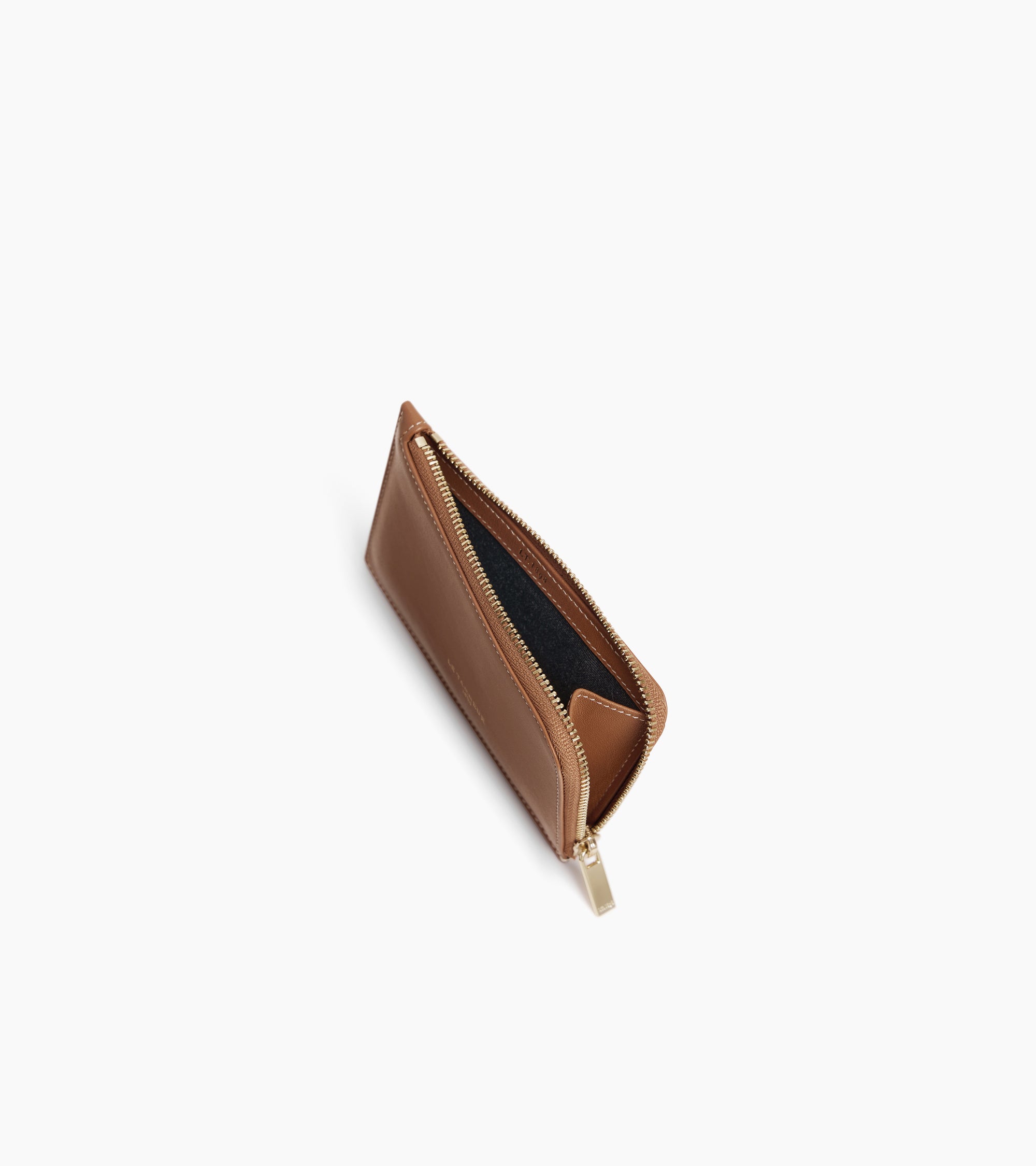 Albertine zipped card holder in smooth leather