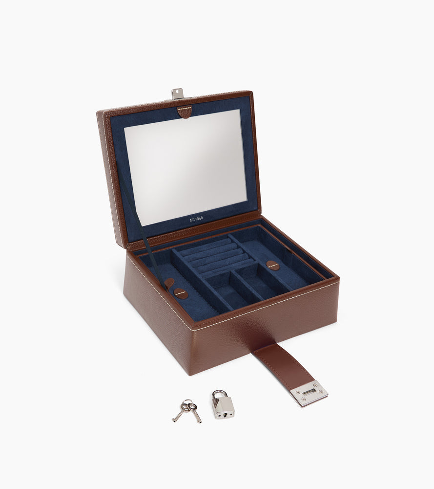 Boîte à bijoux moyen modèle en cuir