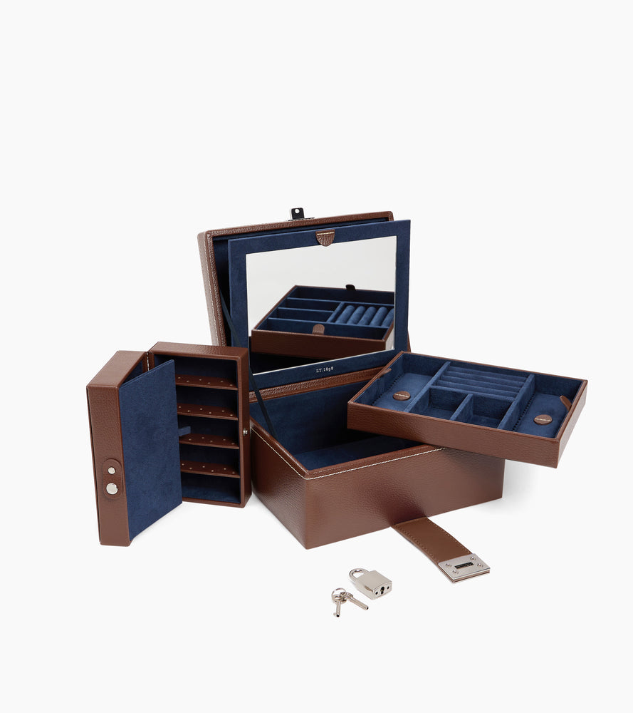 Boîte à bijoux moyen modèle en cuir