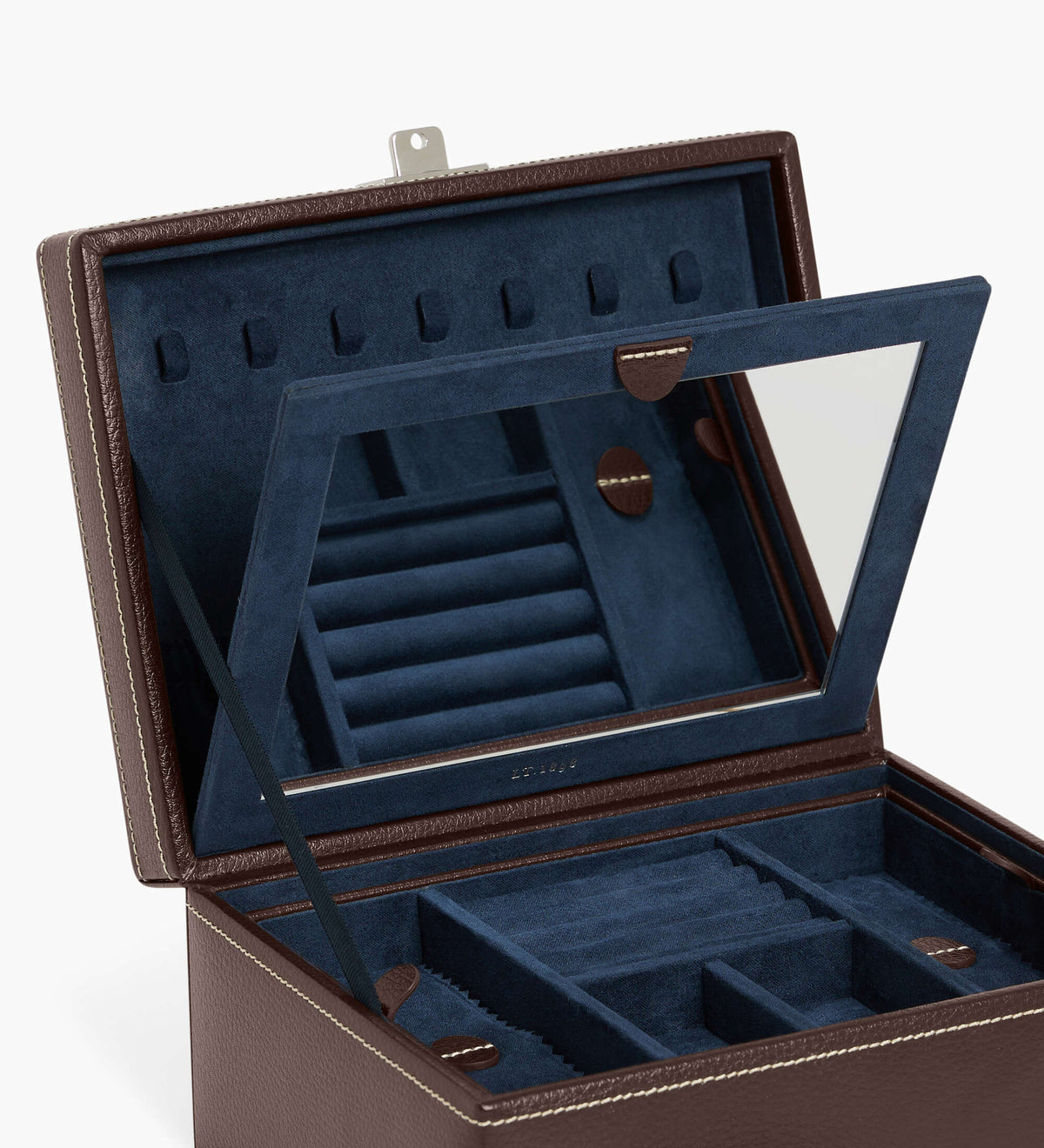 Medium jewelry box in leather