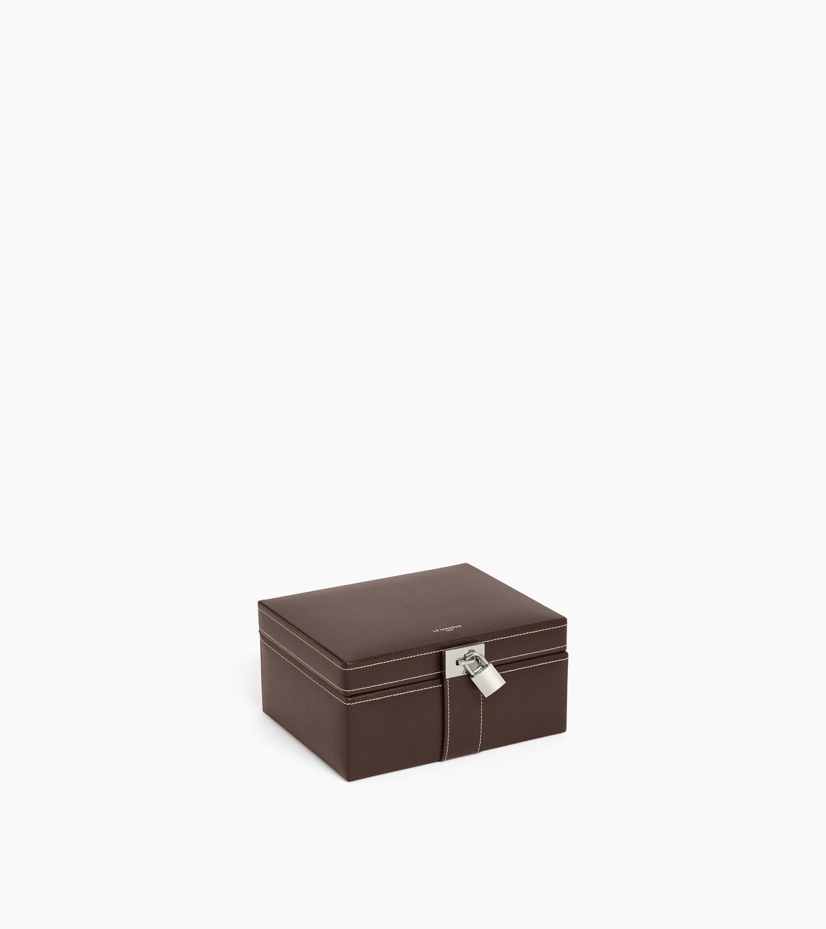 Medium jewelry box in leather