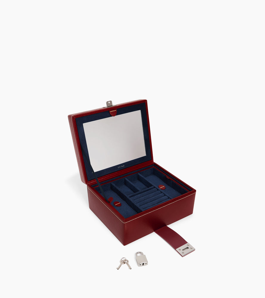 Boîte à bijoux moyen modèle en cuir