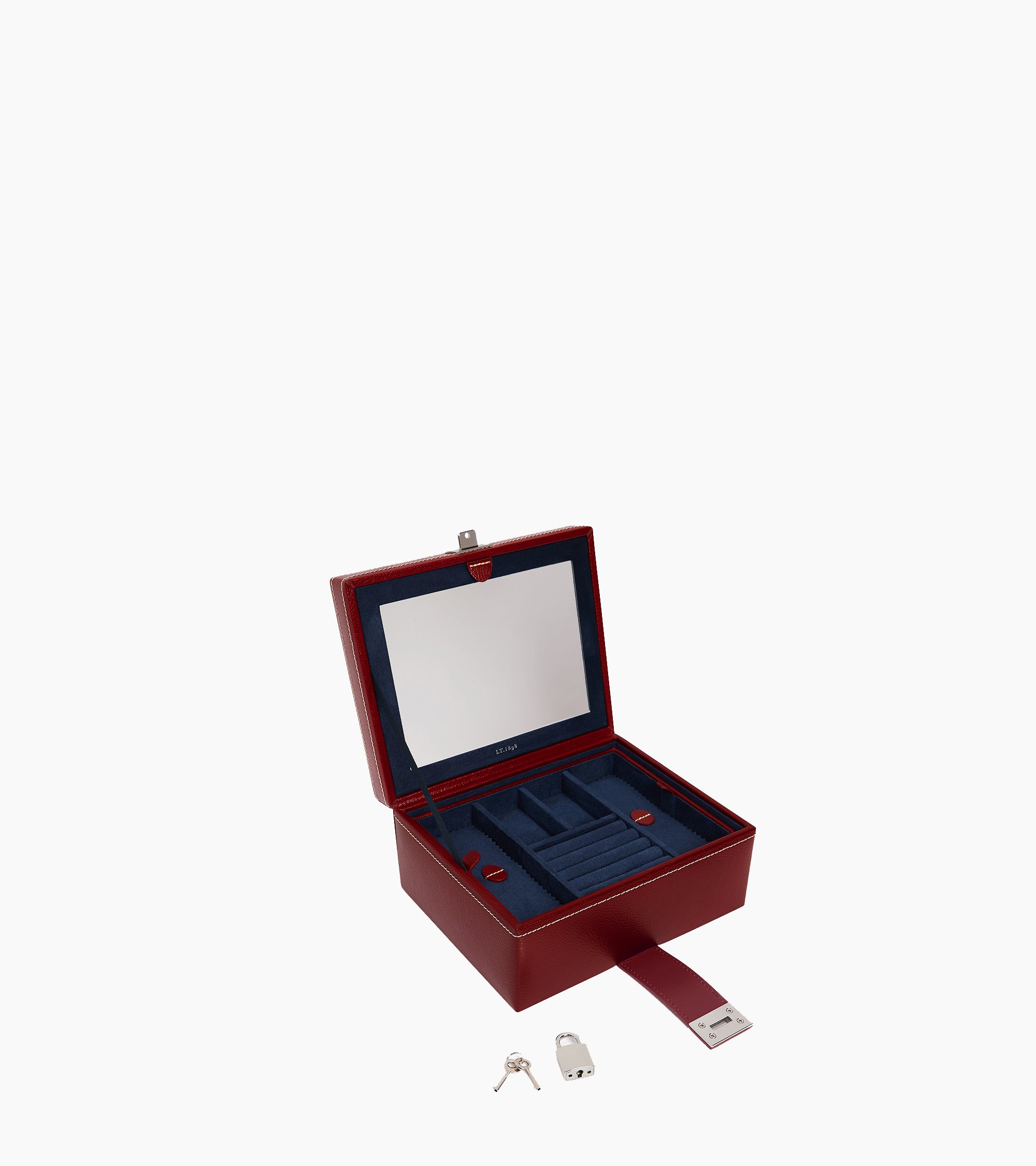 Medium jewelry box in leather