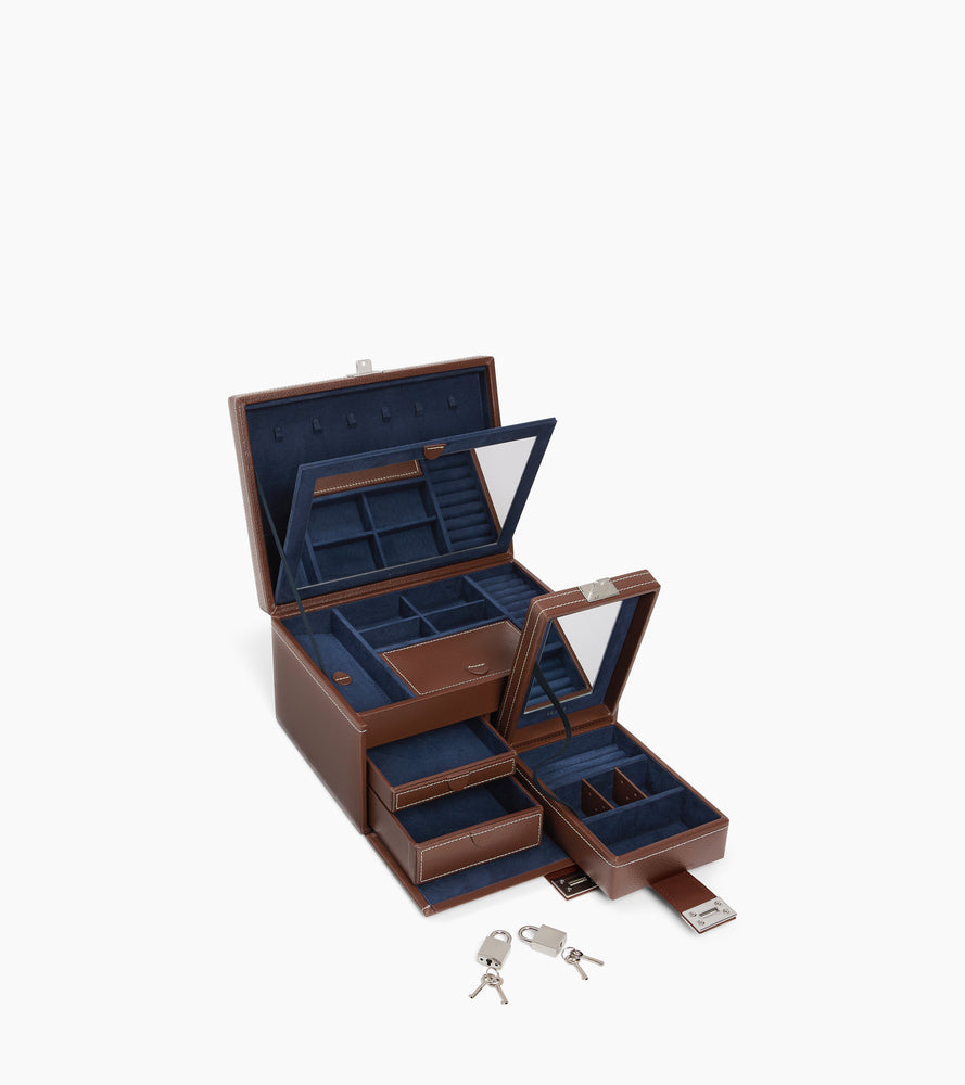 large jewelry box in leather