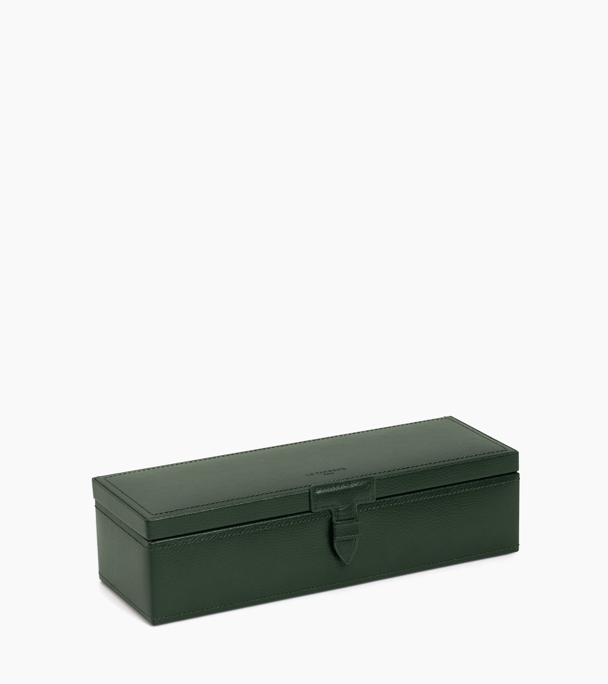 5 slot watch box in grained leather