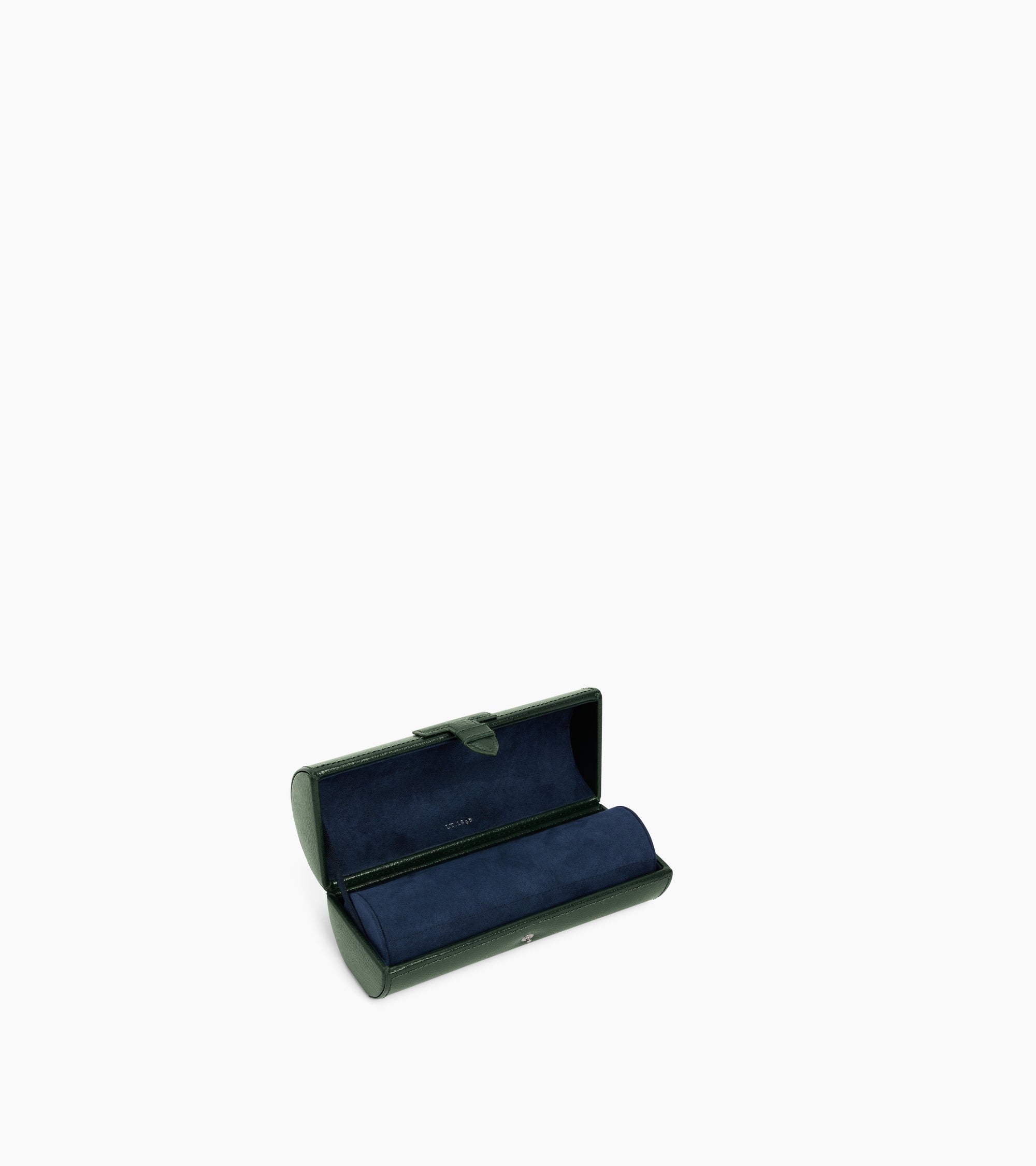 3 slot watch box in grained leather