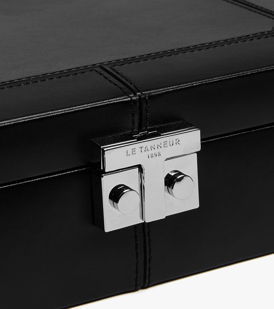 6-watch and cufflinks box in leather