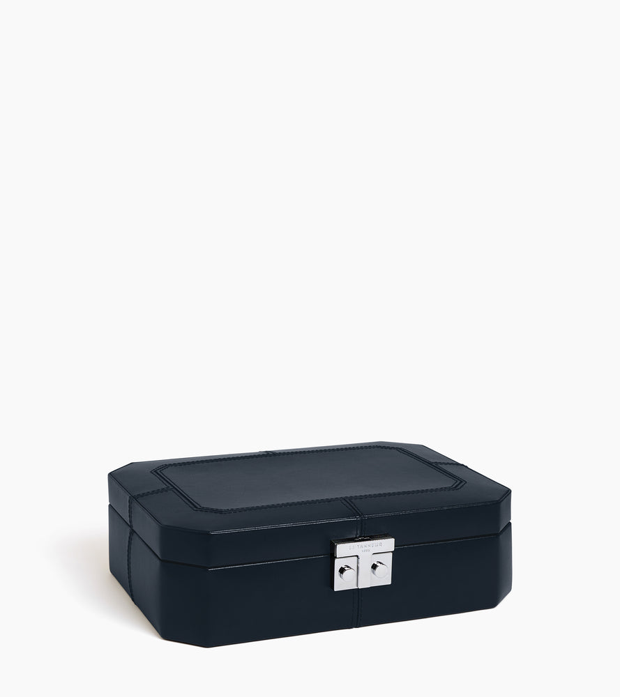 Box for 8 watches with T-clasp in leather