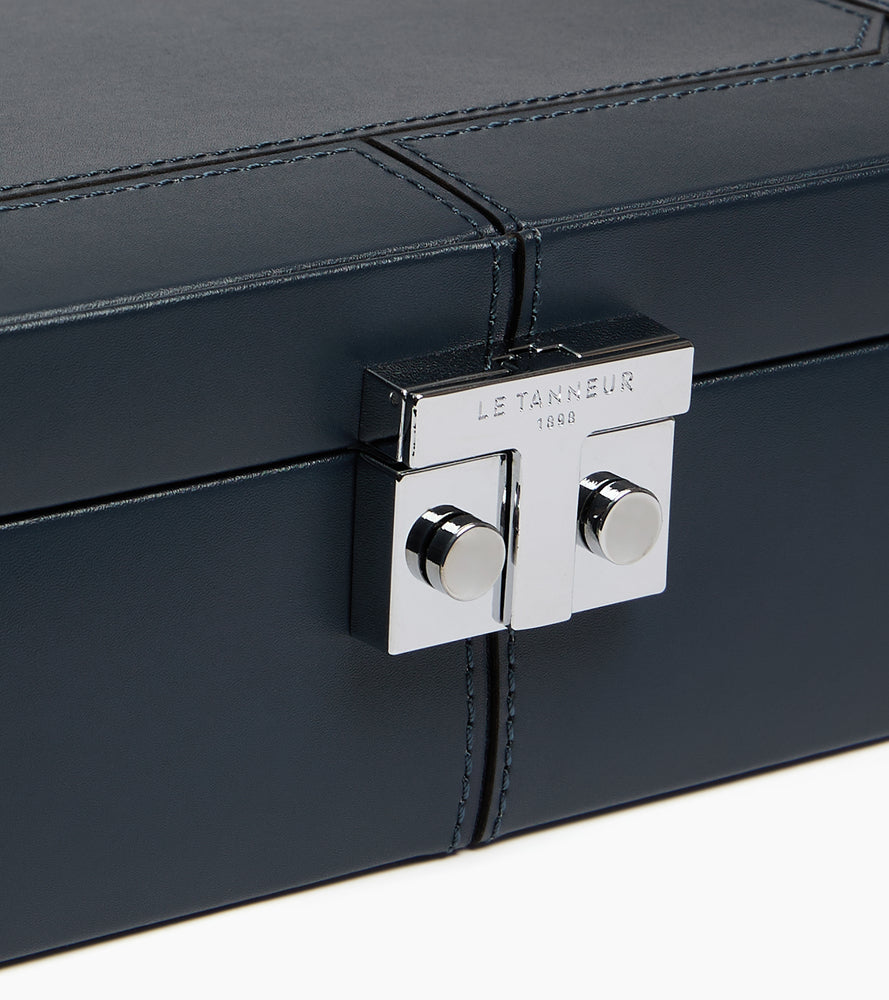 Box for 8 watches with T-clasp in leather