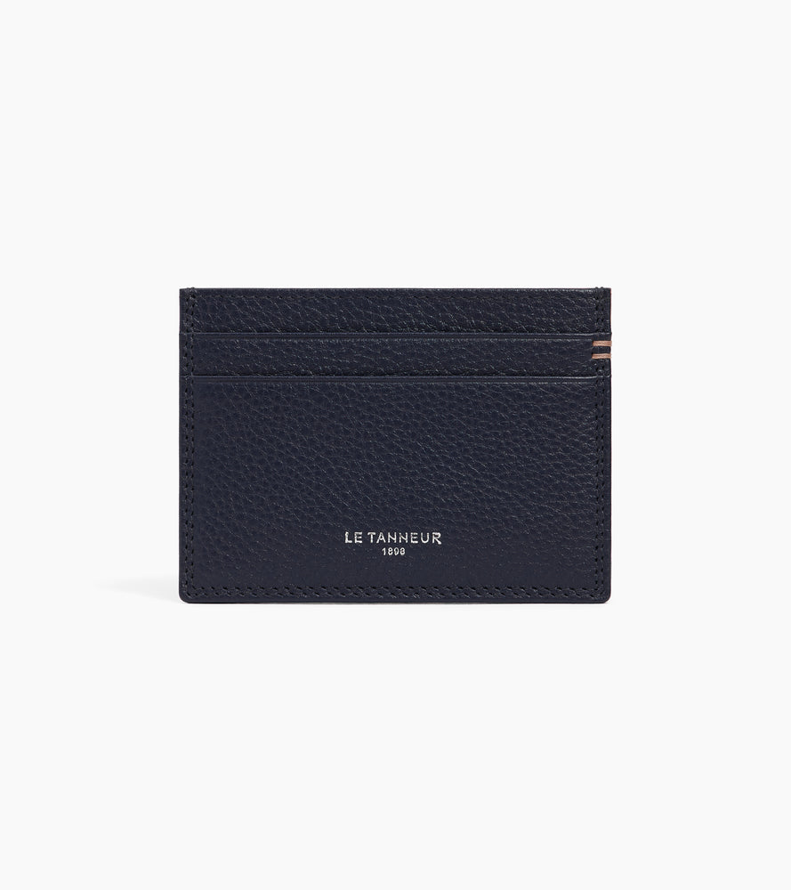 Grained leather cardholder
