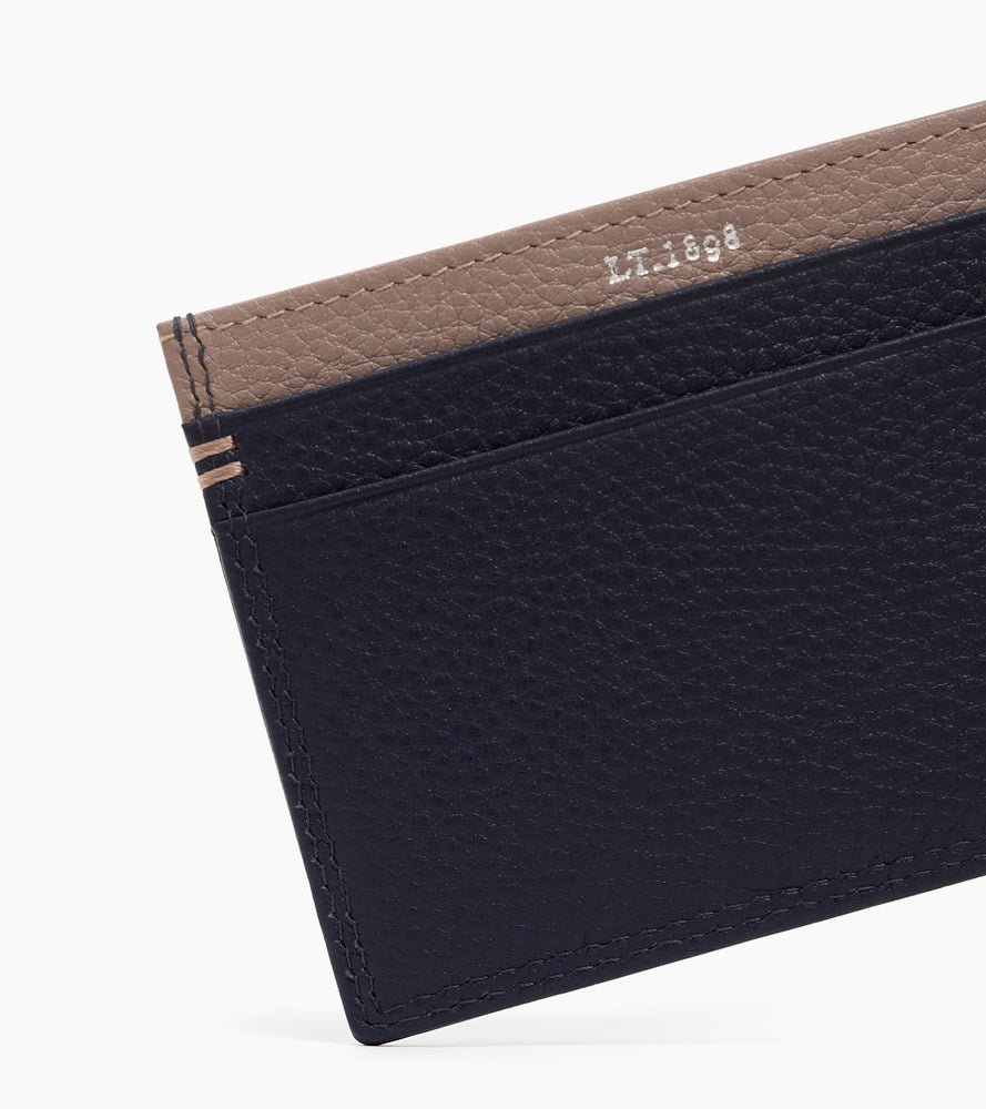 Grained leather cardholder