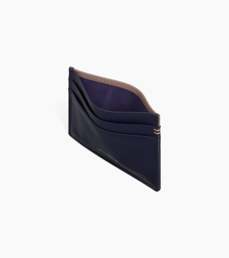 Grained leather cardholder