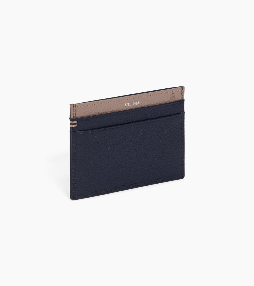 Grained leather cardholder