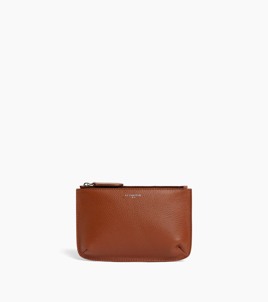 Small CCA leather zip pouch