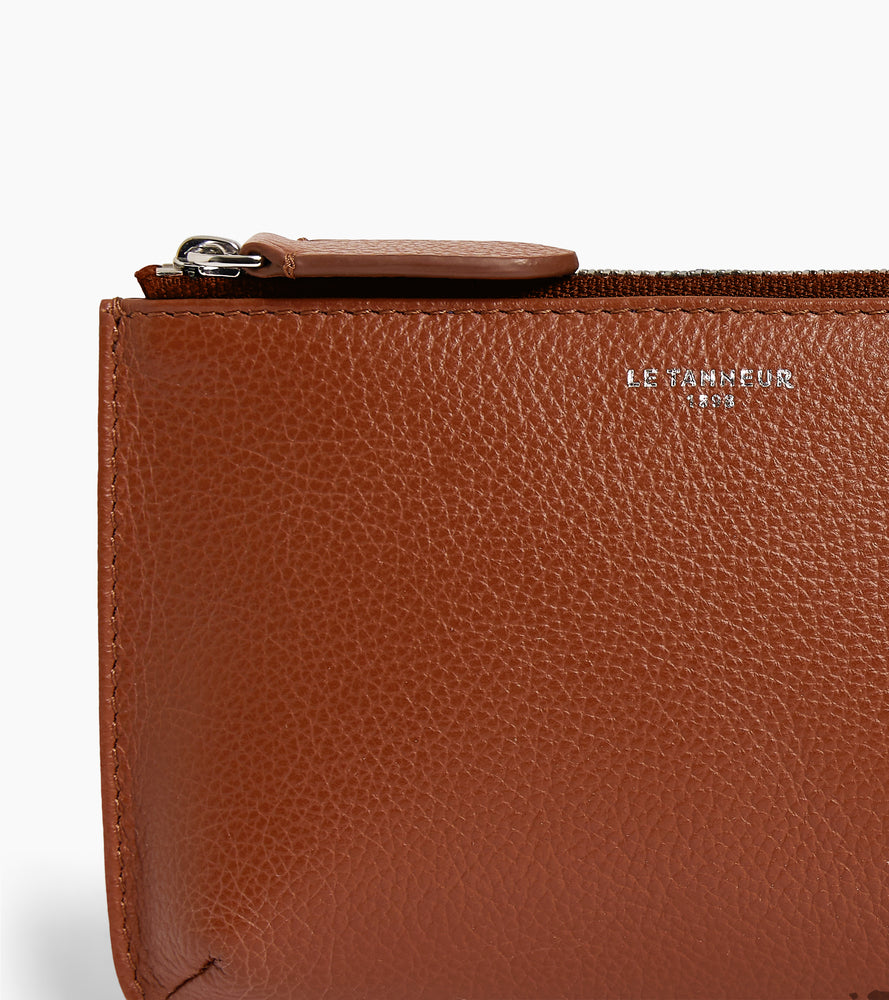 Small CCA leather zip pouch