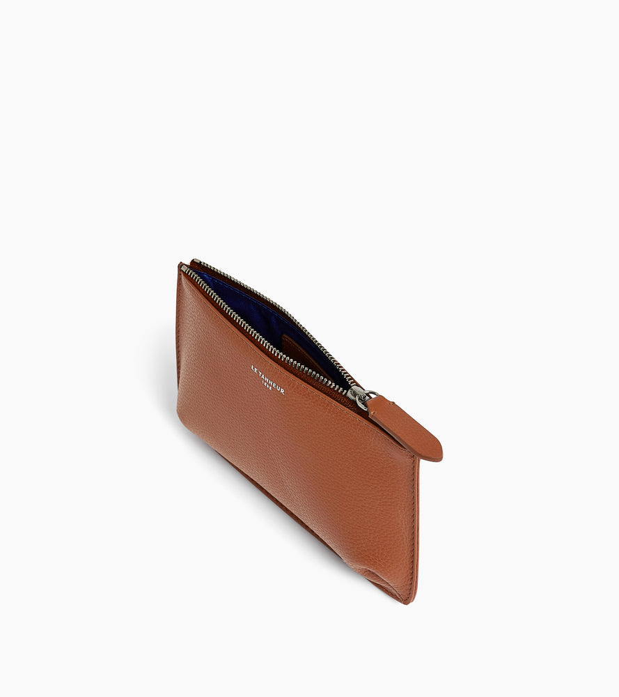 Small CCA leather zip pouch