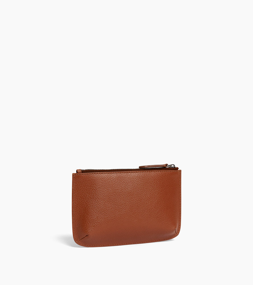 Small CCA leather zip pouch